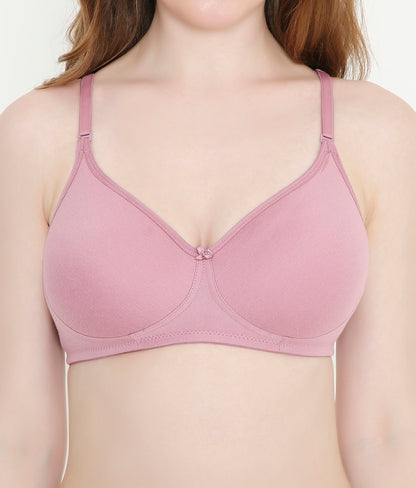 Women's Mauve Pink Lightly Padded Everyday T-Shirt Bra