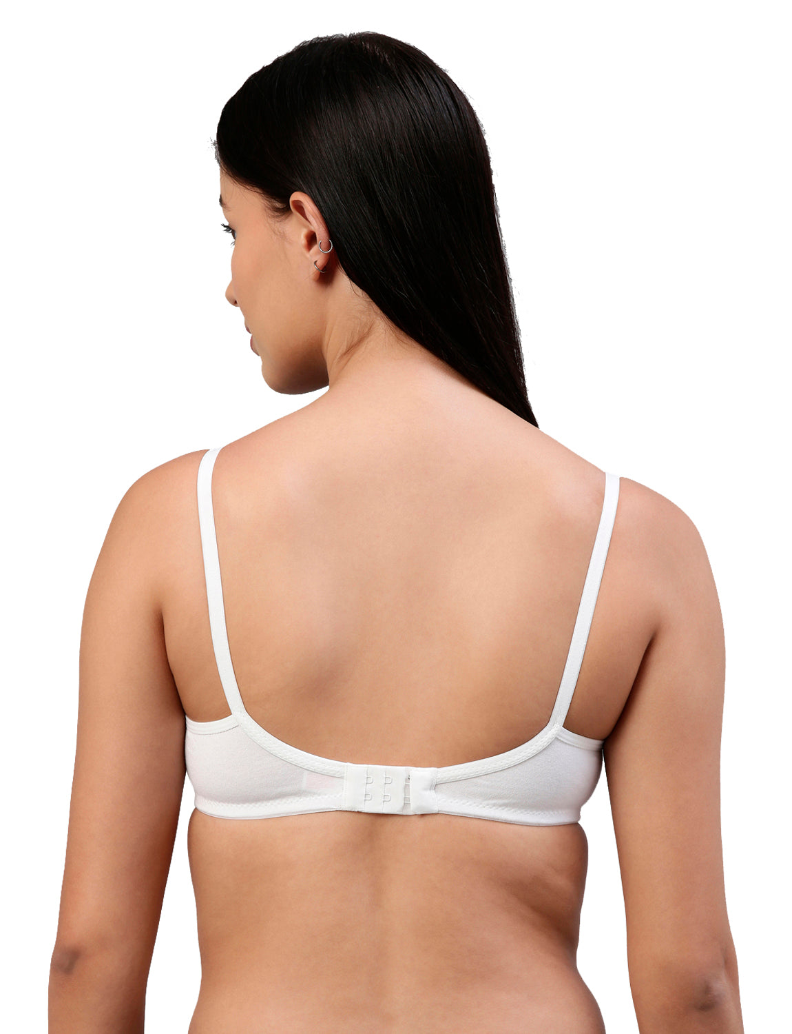 Dazzle Solid White All Day Long Essential Bra for Women