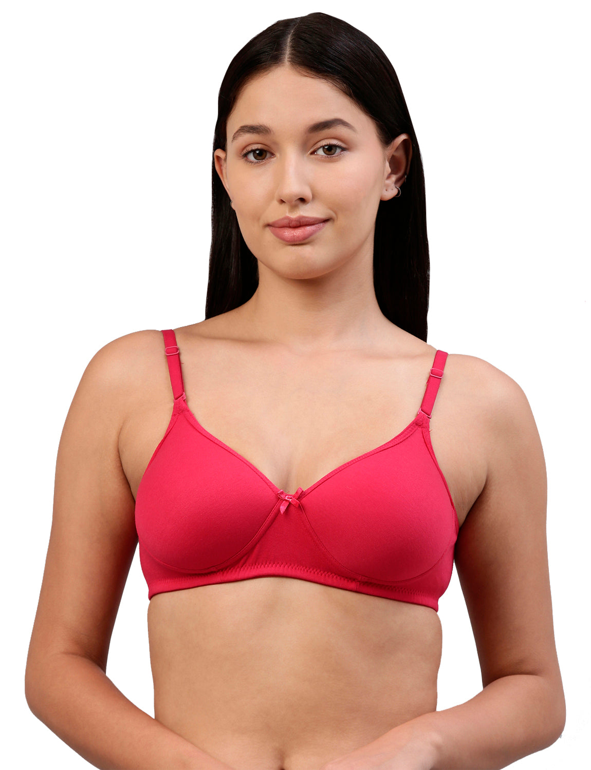 Elle Hot Pink Cotton T-Shirt Bra for Women