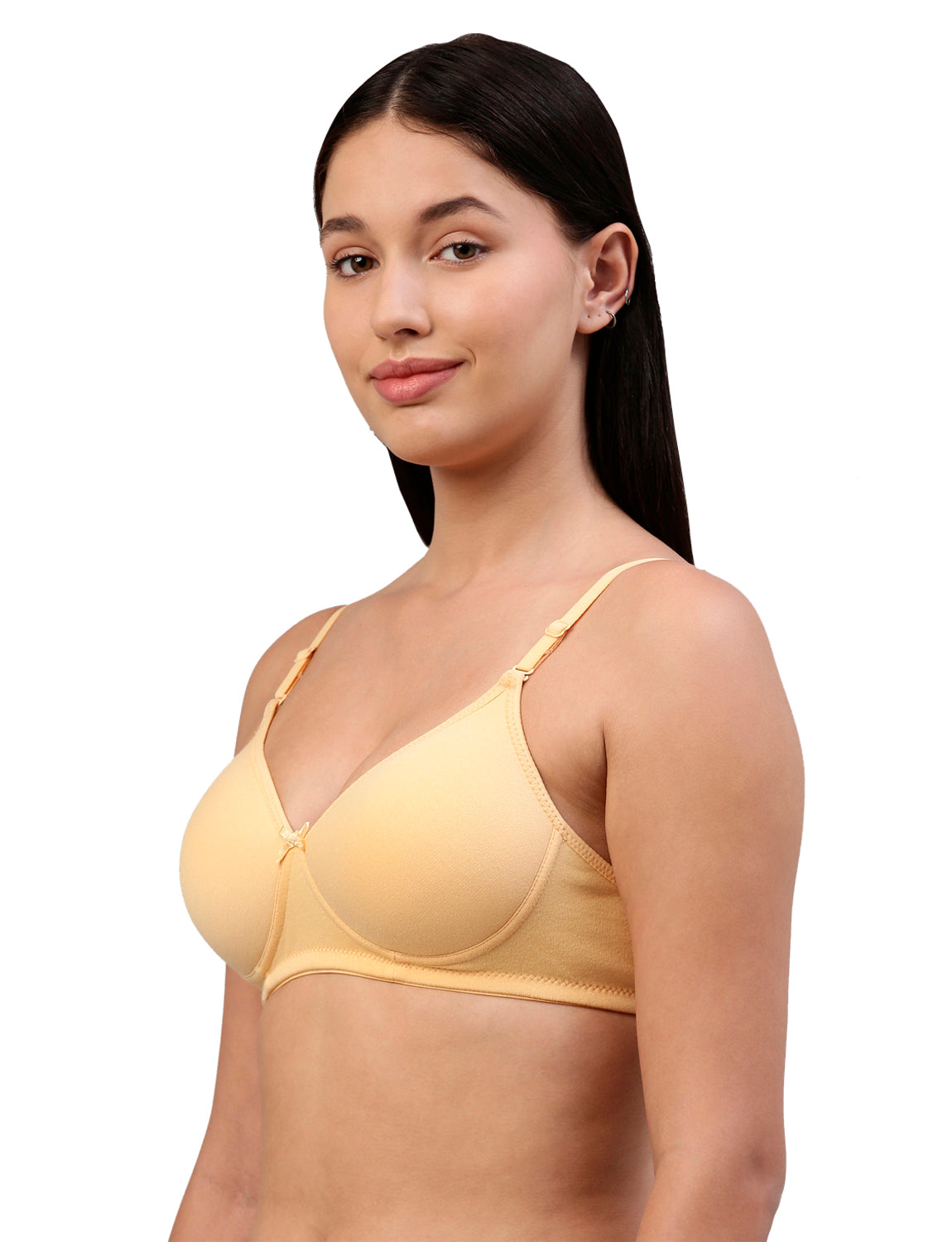 Elle Solid Skin Cotton T-Shirt Bra for Women