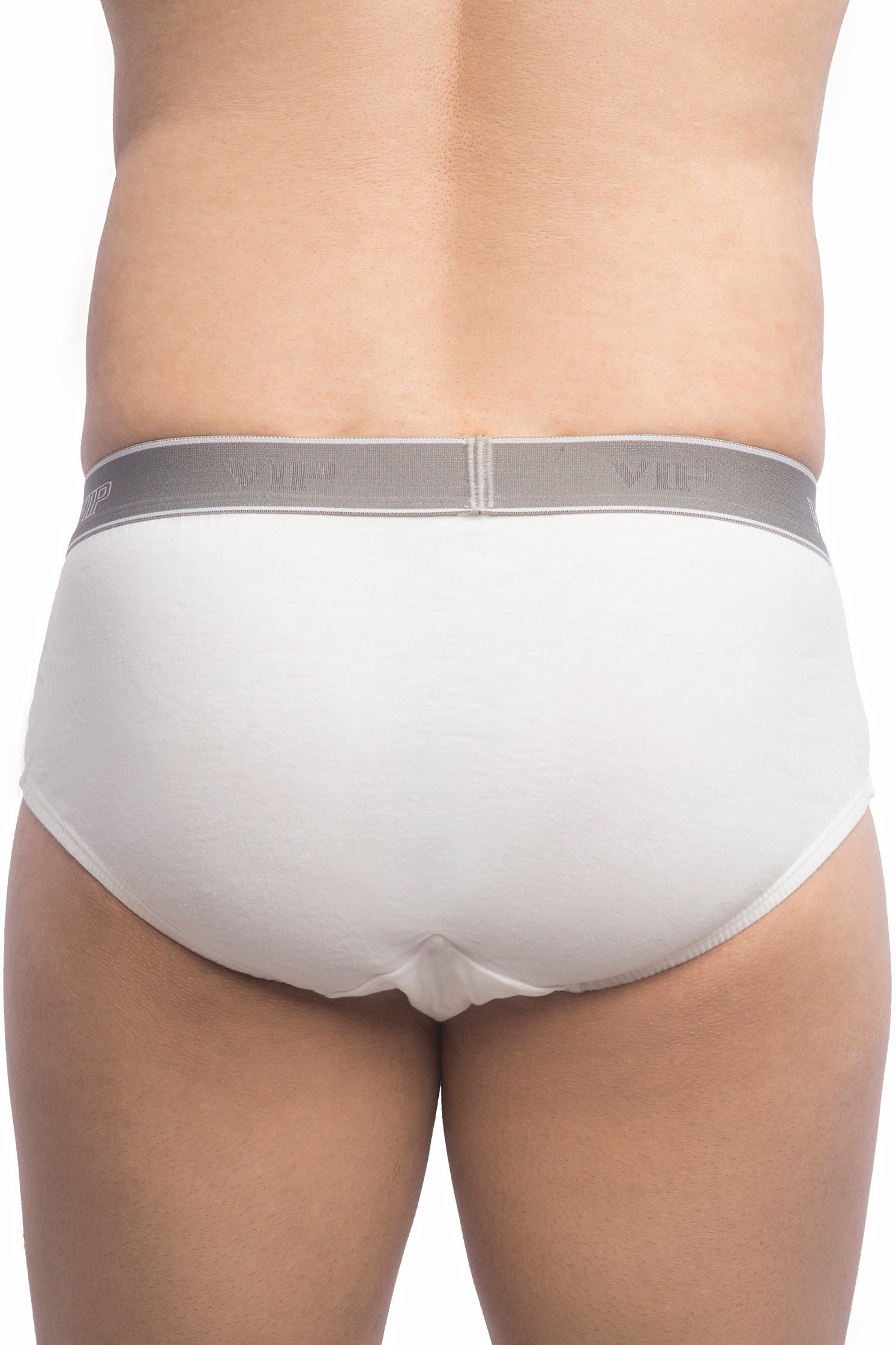 Regal 1001W Men's Pure Cotton White Briefs with Soft Elasticized Waistband