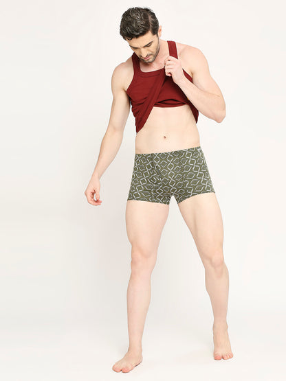 Brando Printed Combed Cotton Trunks in Assorted Colours