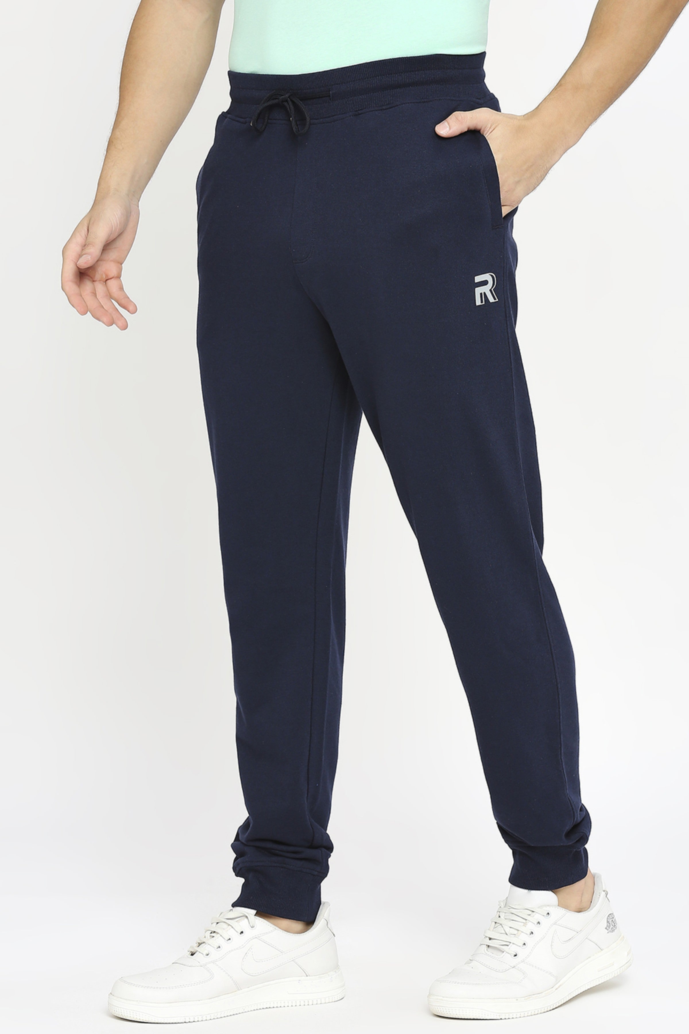 Men 002 Active Cotton Joggers - Navy Blue