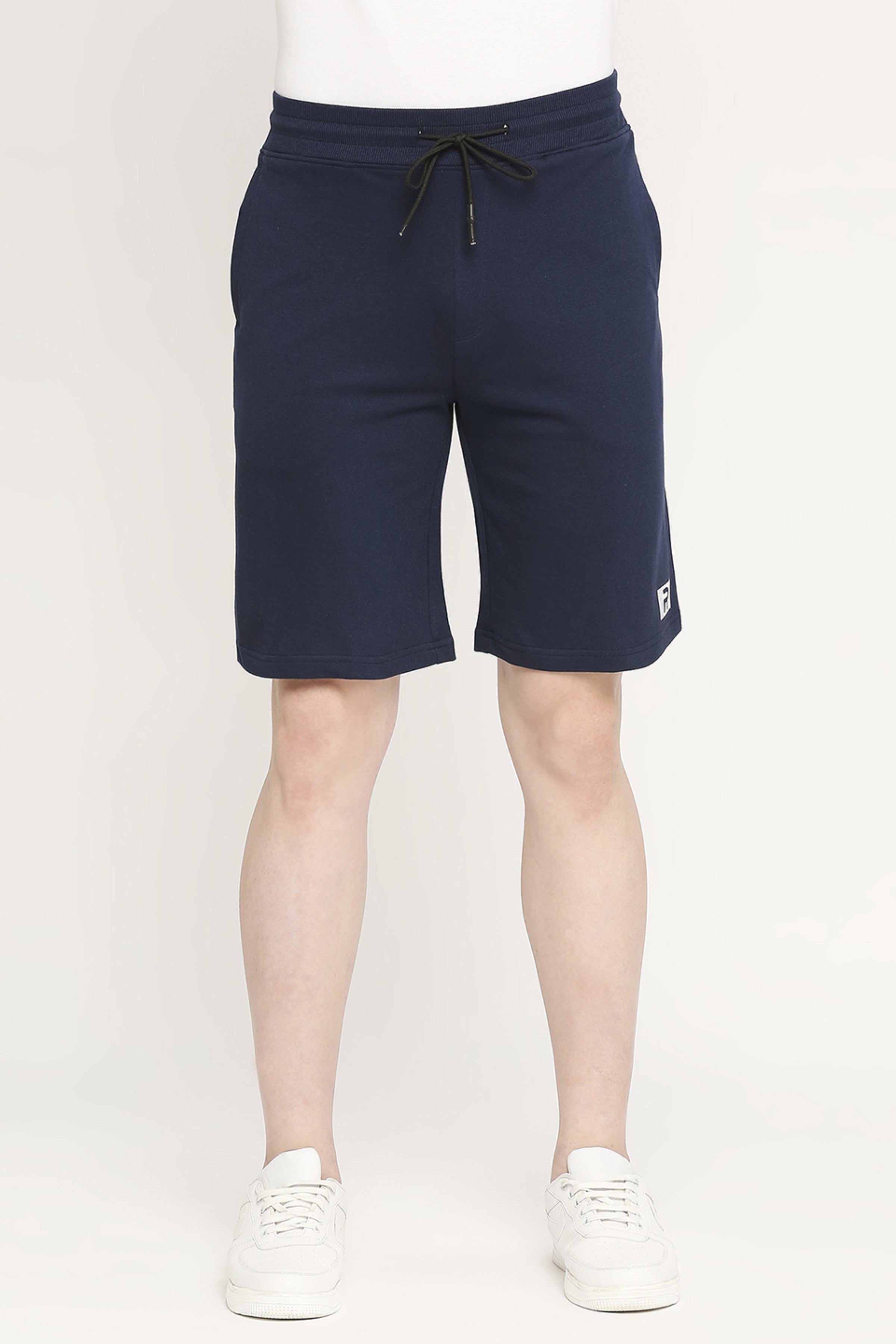 Men 002 Active Cotton Shorts - Navy Blue