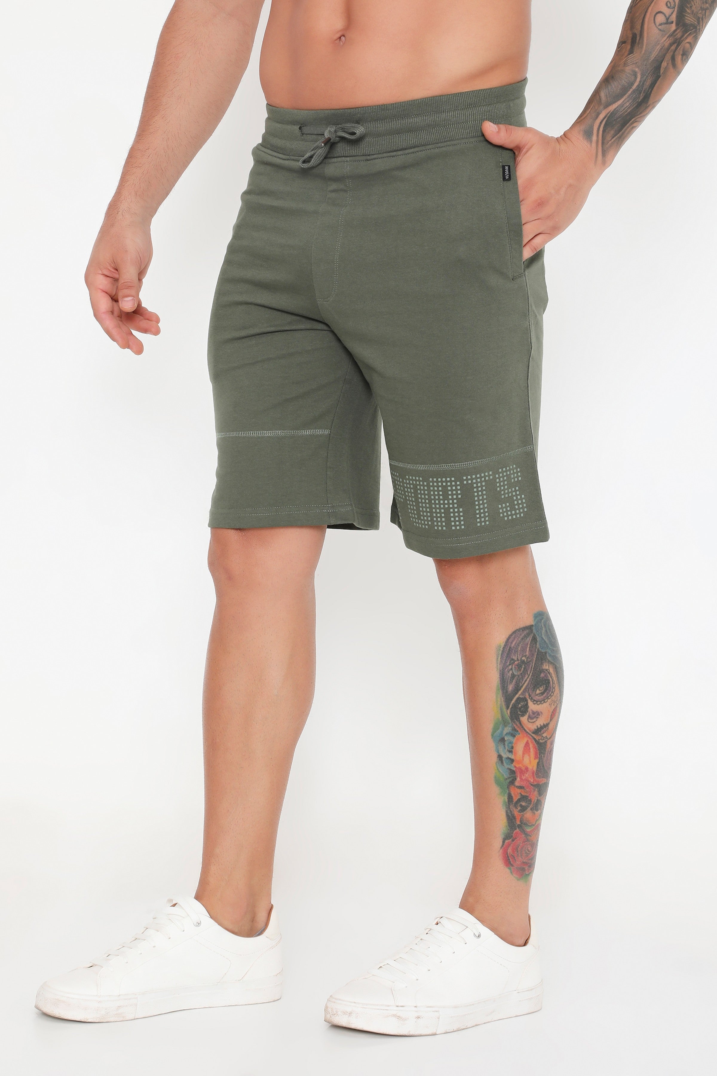 Men 001 Cotton Performance Shorts - Olive