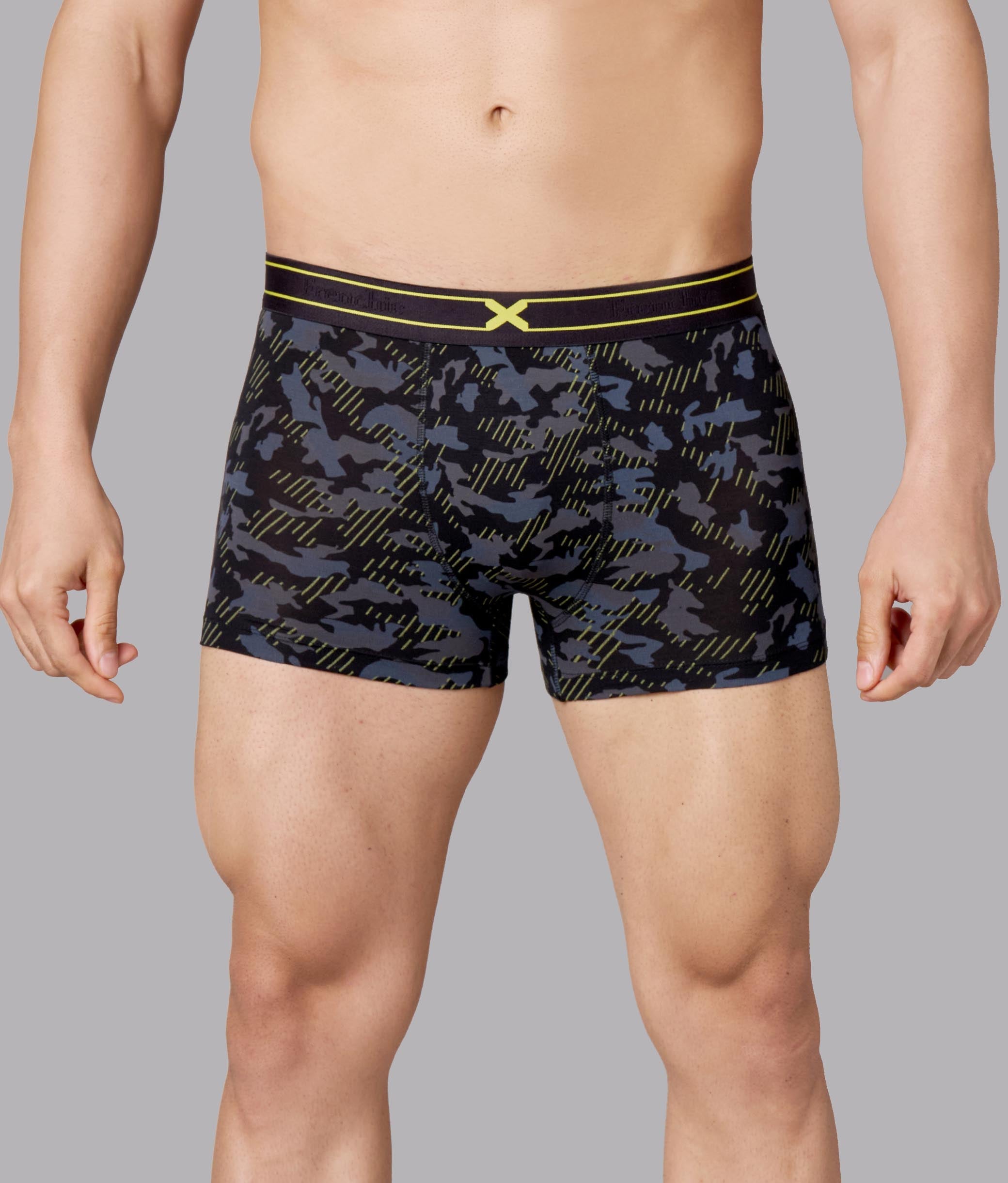 X-Rage Black Camo Print Micro Modal Trunks