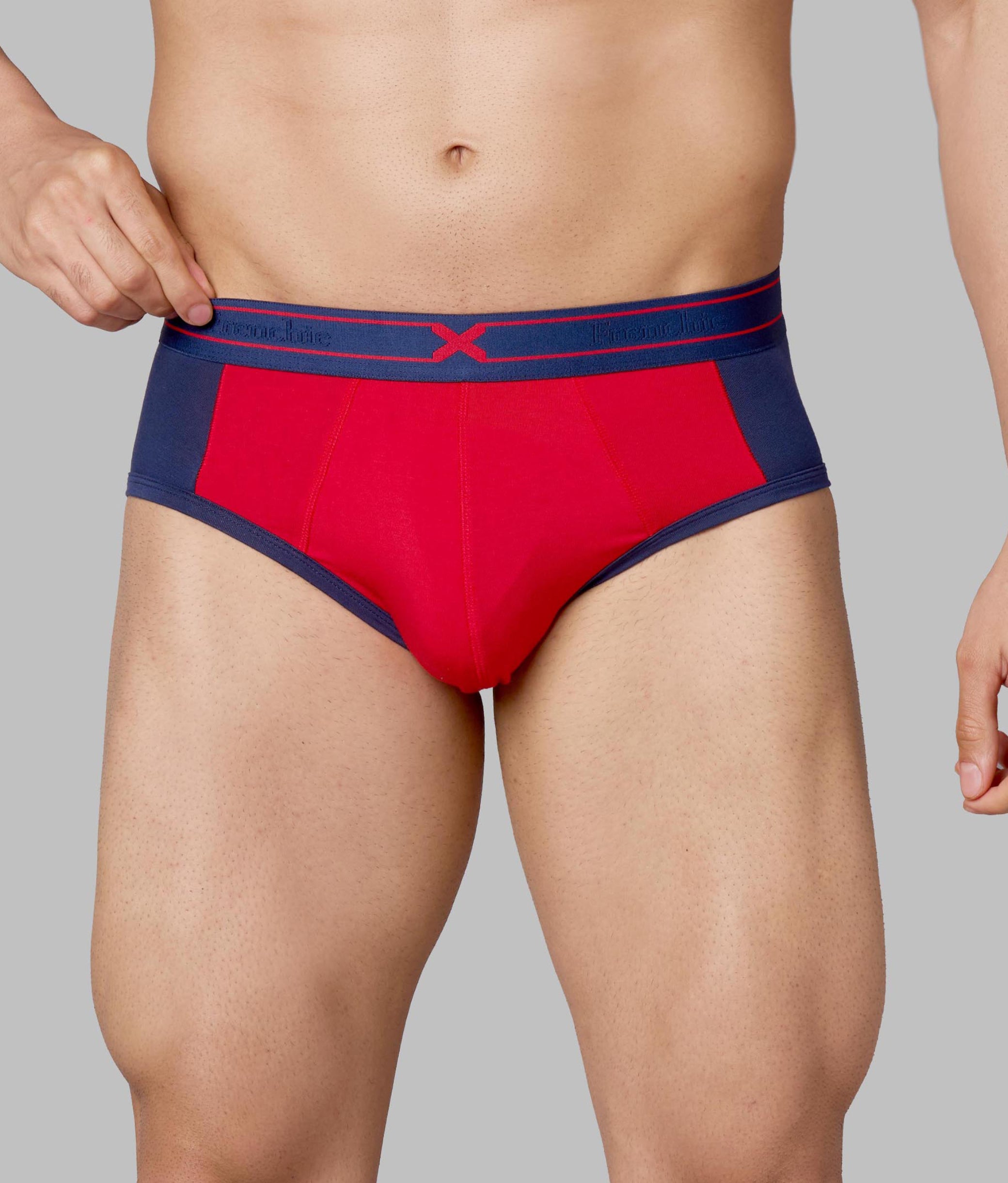 X-Groove Adrenaline Red Micro Modal Cotton Briefs for Men