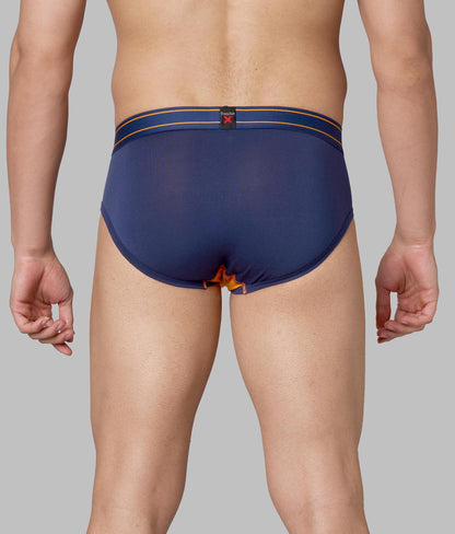 X-Groove Turmeric Orange Micro Modal Cotton Briefs for Men