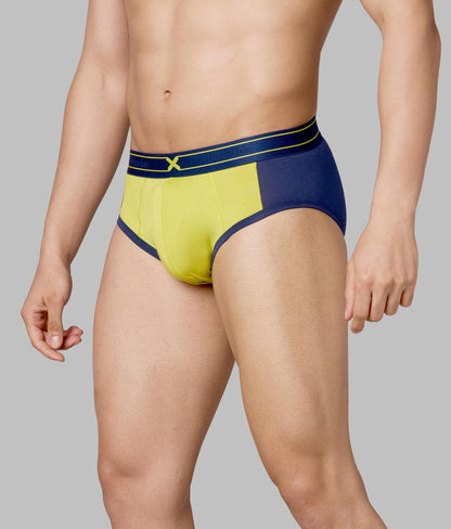 X-Groove Lime Punch Micro Modal Cotton Briefs for Men