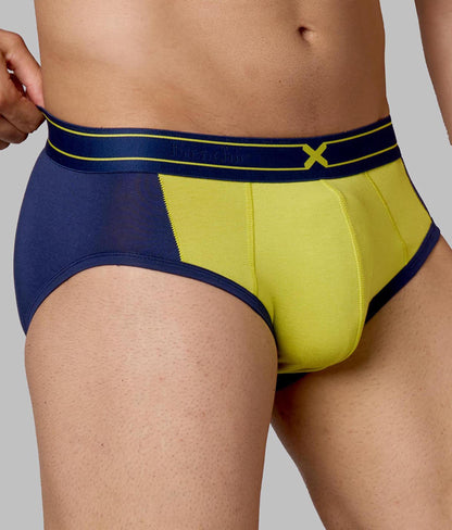 X-Groove Lime Punch Micro Modal Cotton Briefs for Men