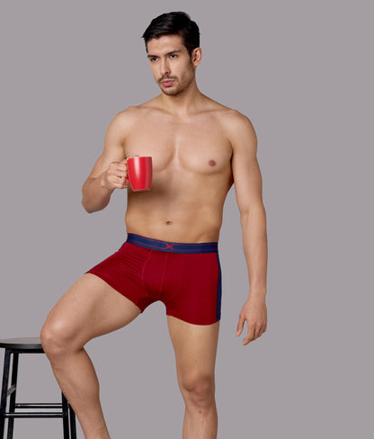 X-Groove Biking Red Micro Modal Trunks