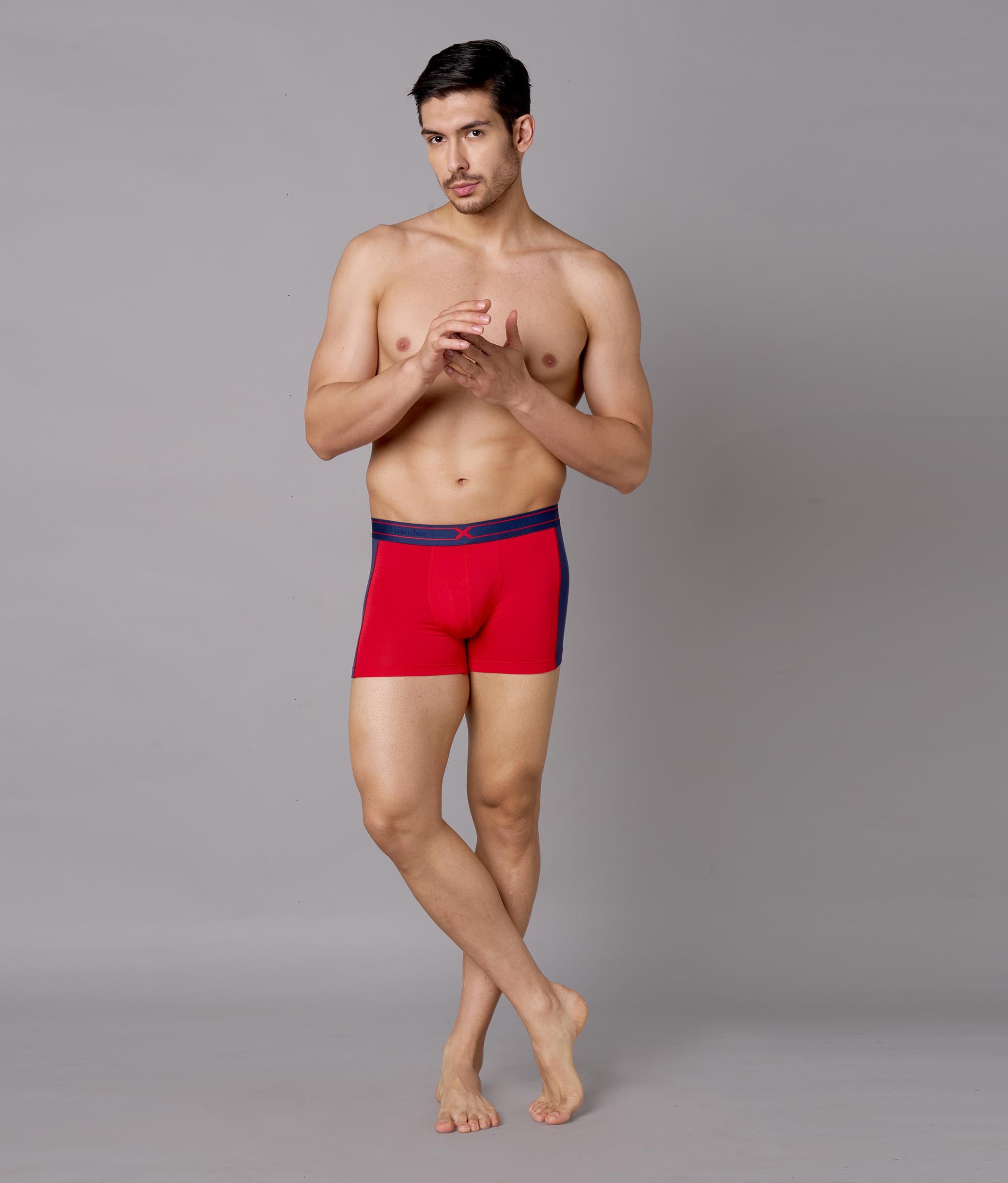 X-Groove Solid Adrenaline Red Micro Modal Trunks