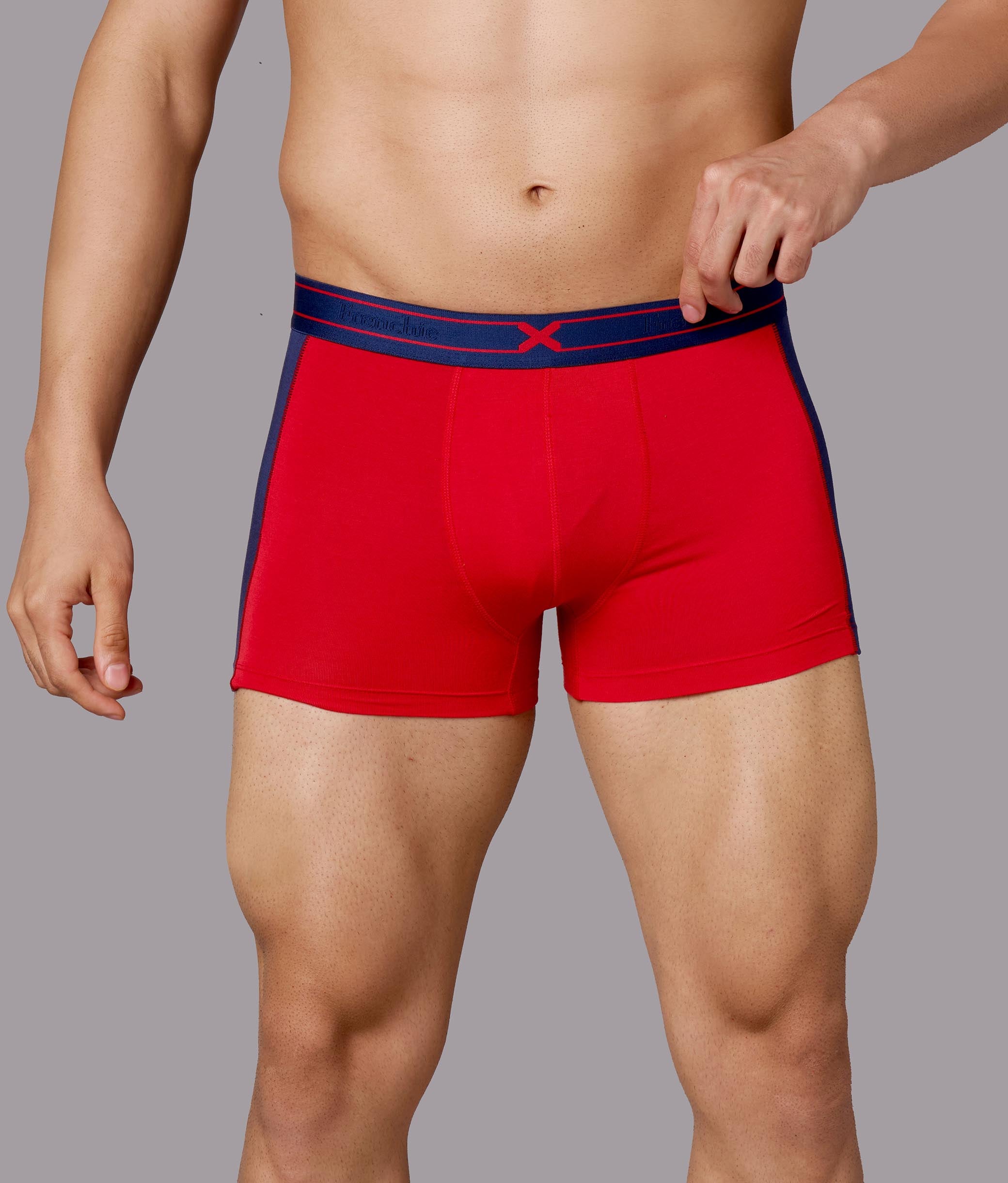 X-Groove Solid Adrenaline Red Micro Modal Trunks