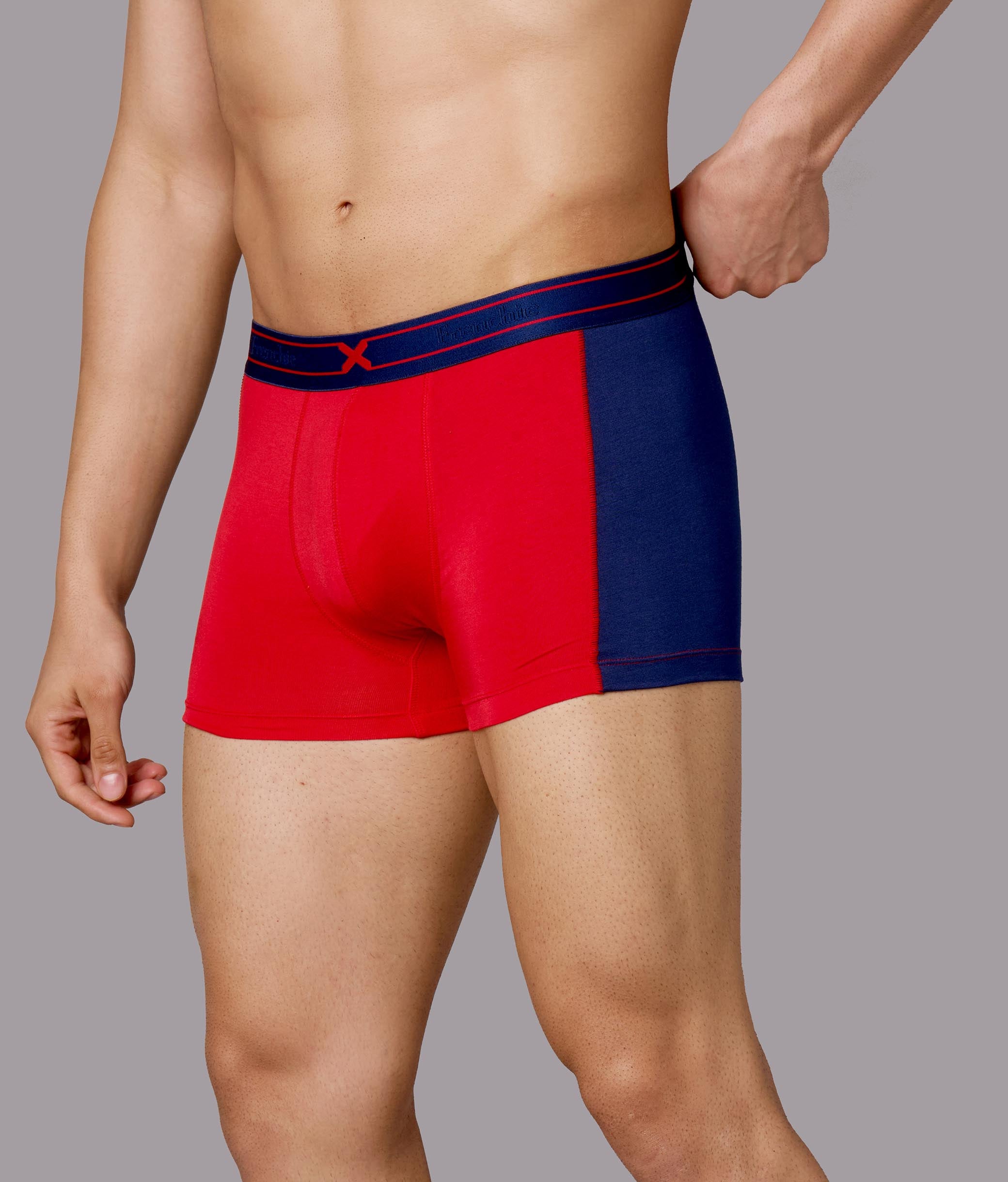 X-Groove Solid Adrenaline Red Micro Modal Trunks