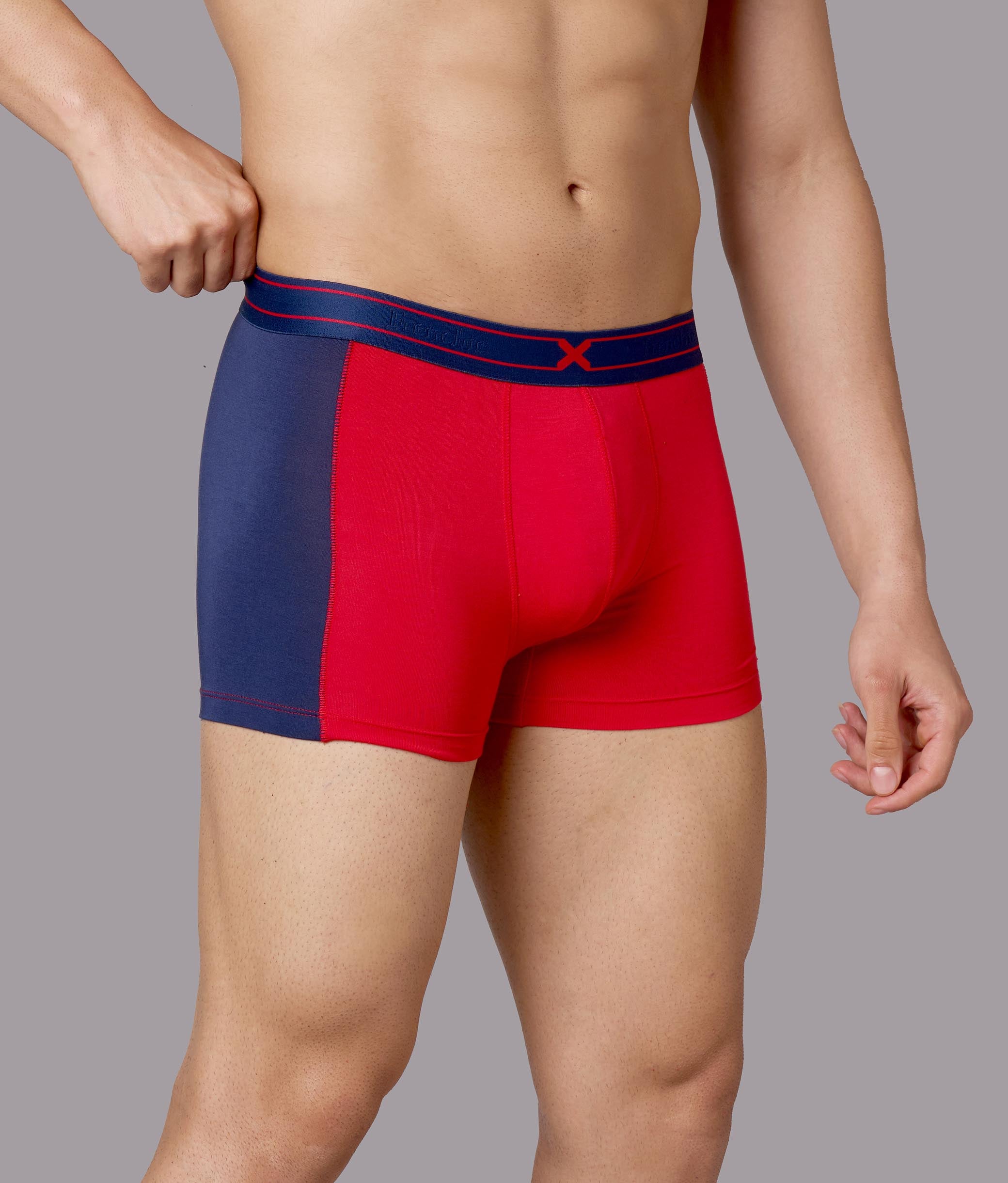 X-Groove Solid Adrenaline Red Micro Modal Trunks