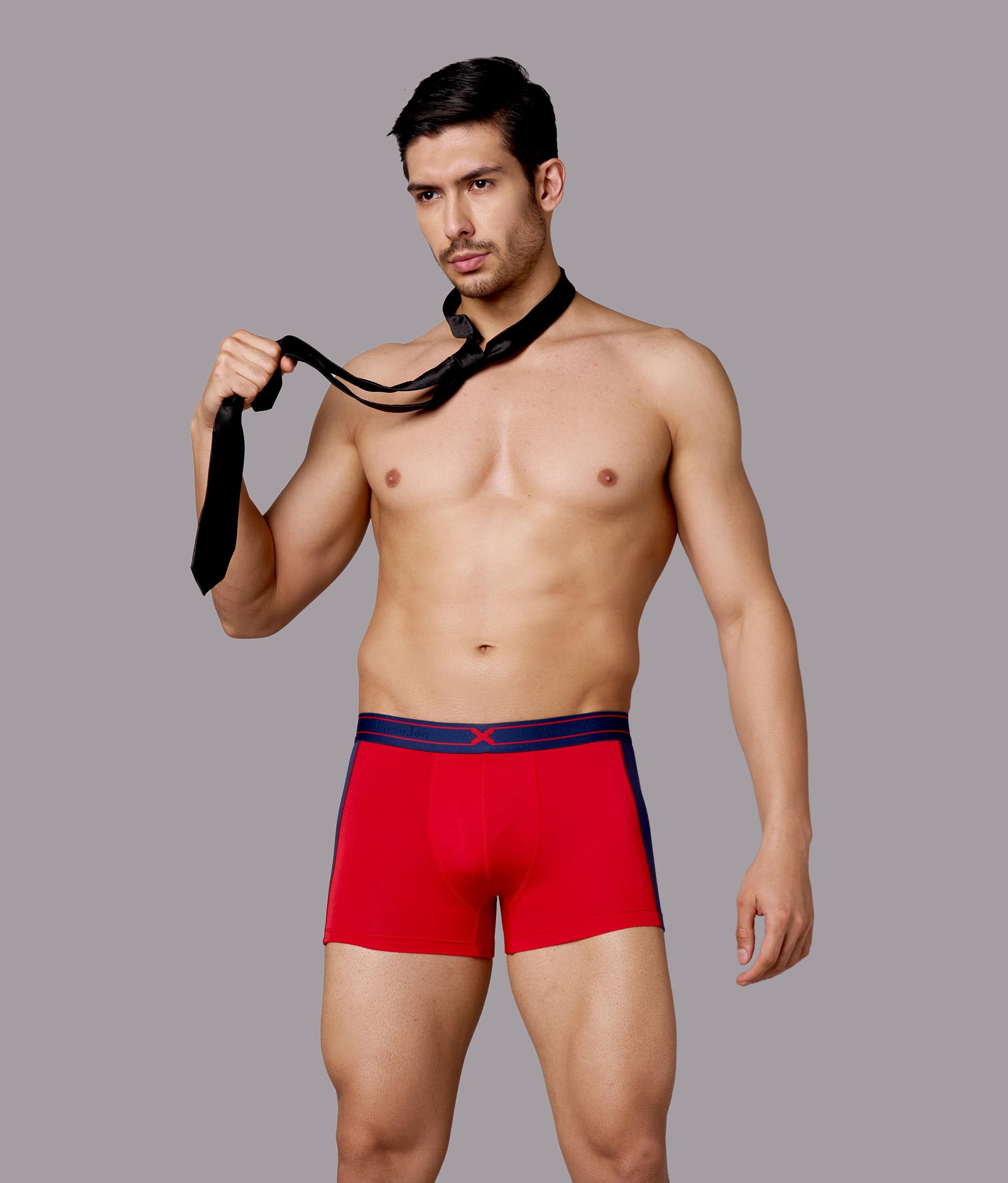 X-Groove Solid Adrenaline Red Micro Modal Trunks