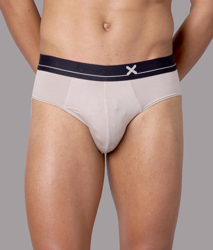 X-Lows Solid String Grey Micro Modal Briefs