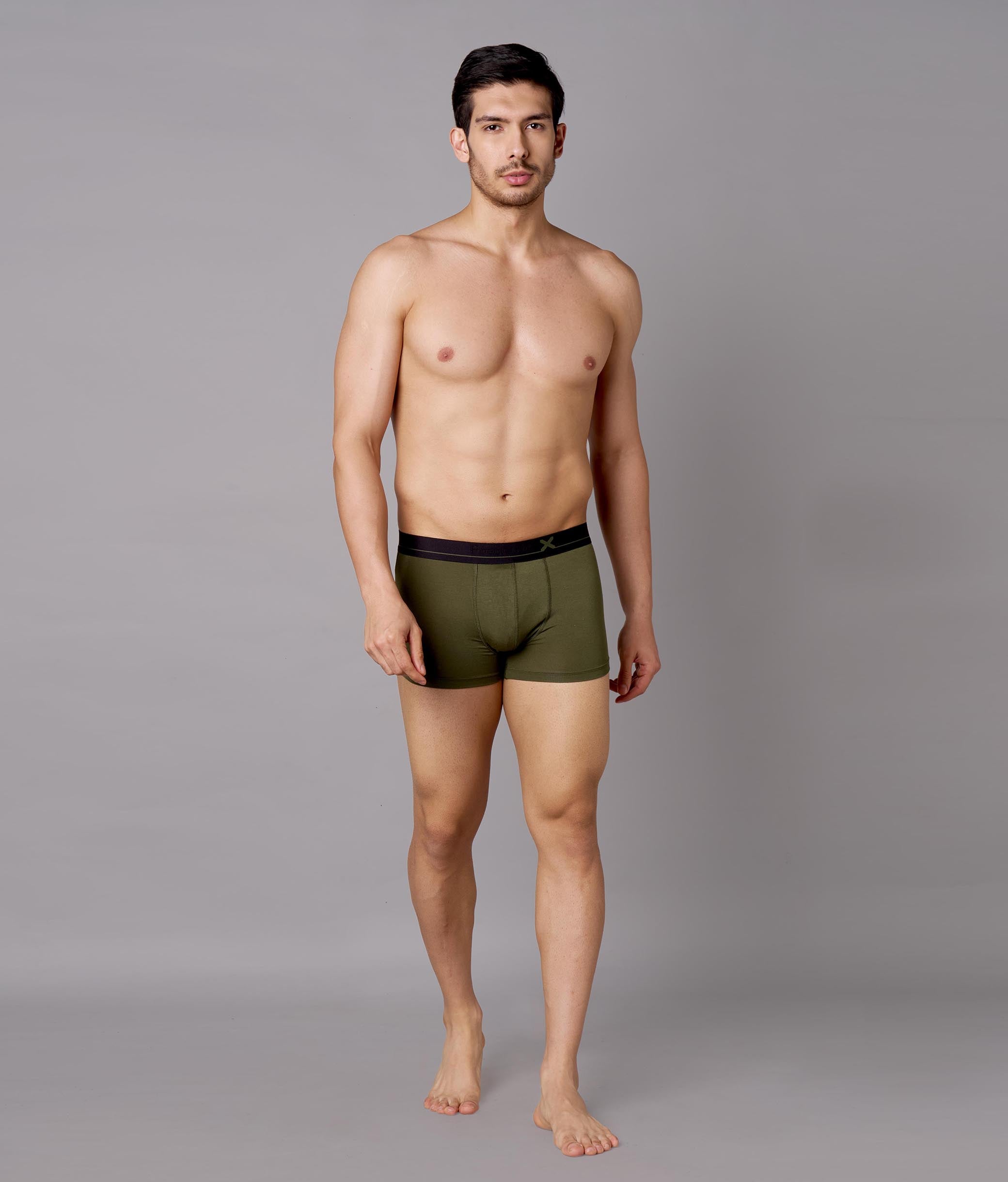 X-Lows Solid Beetle Olive Micro Modal Trunks