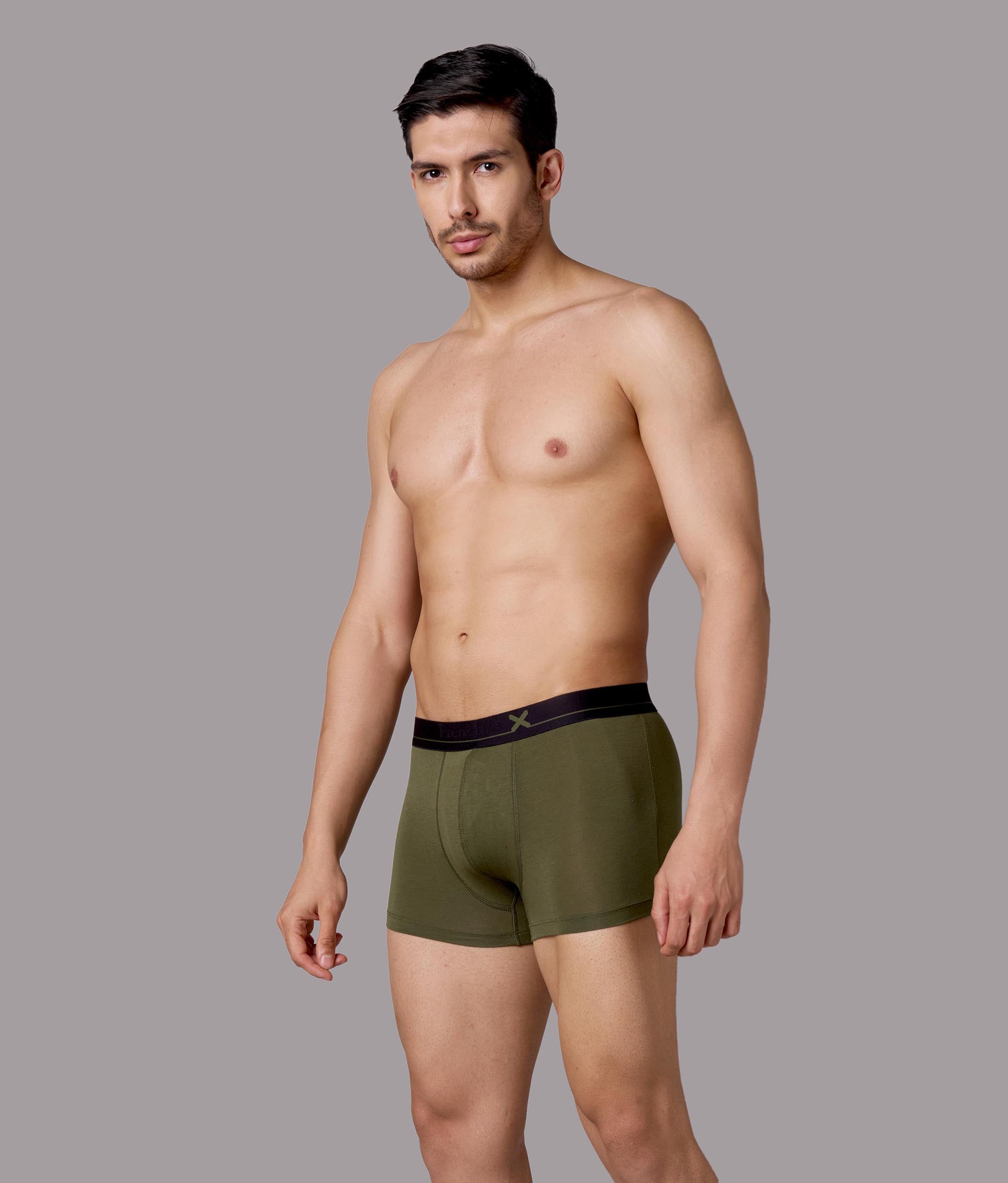 X-Lows Solid Beetle Olive Micro Modal Trunks