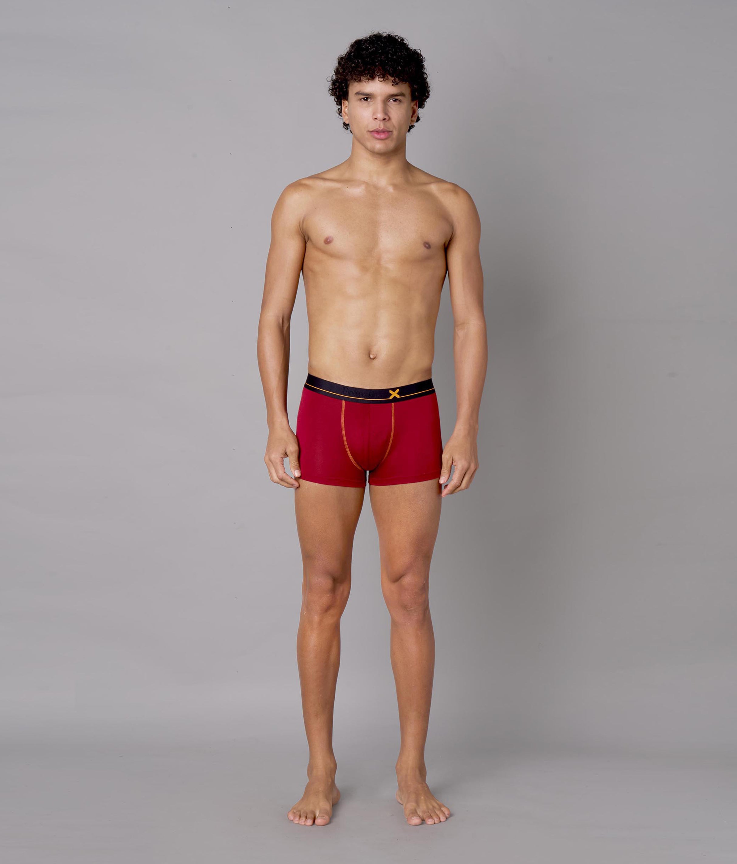 X-Drip Biking Red Micro Modal Trunks for Men