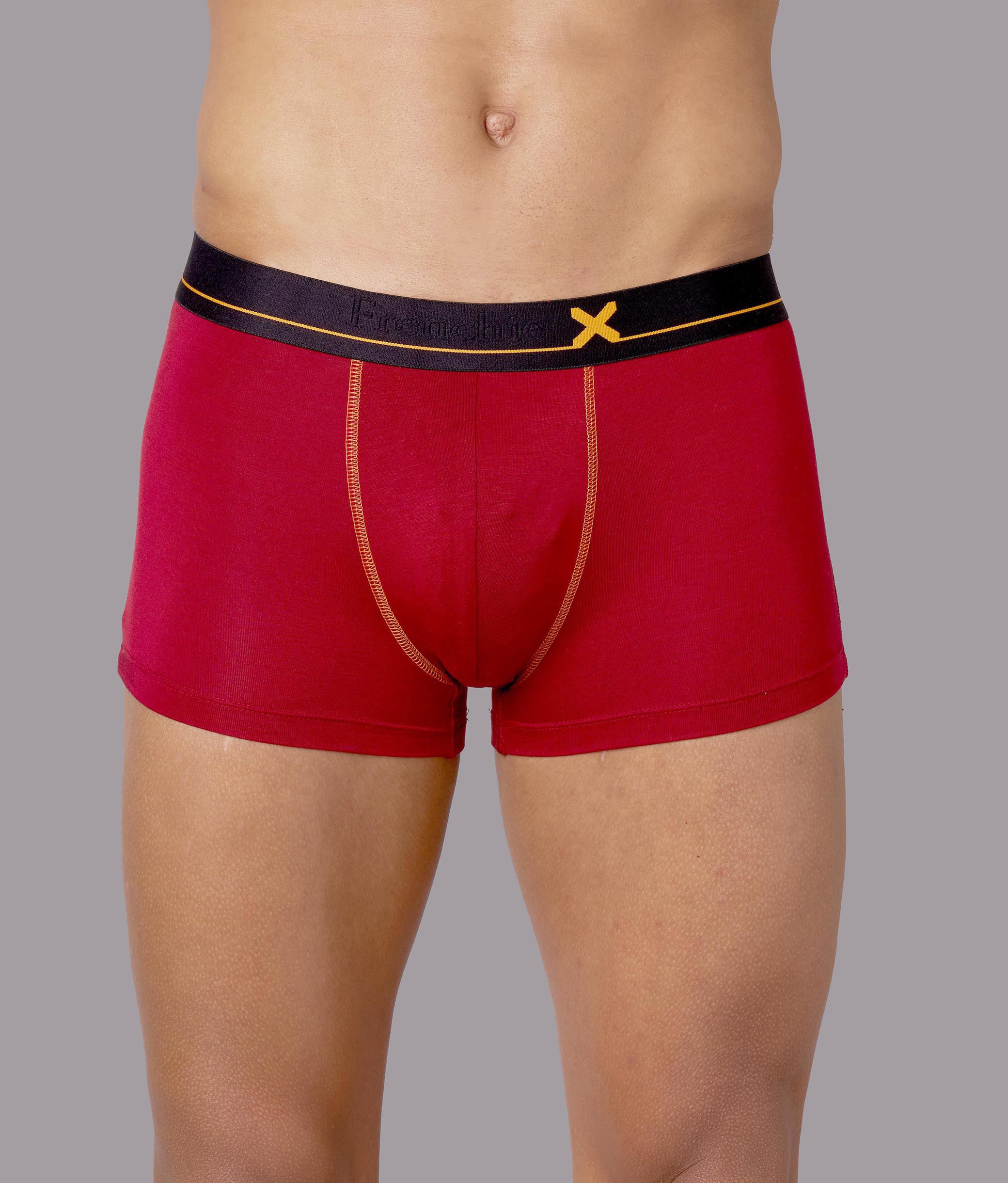 X-Drip Biking Red Micro Modal Trunks for Men