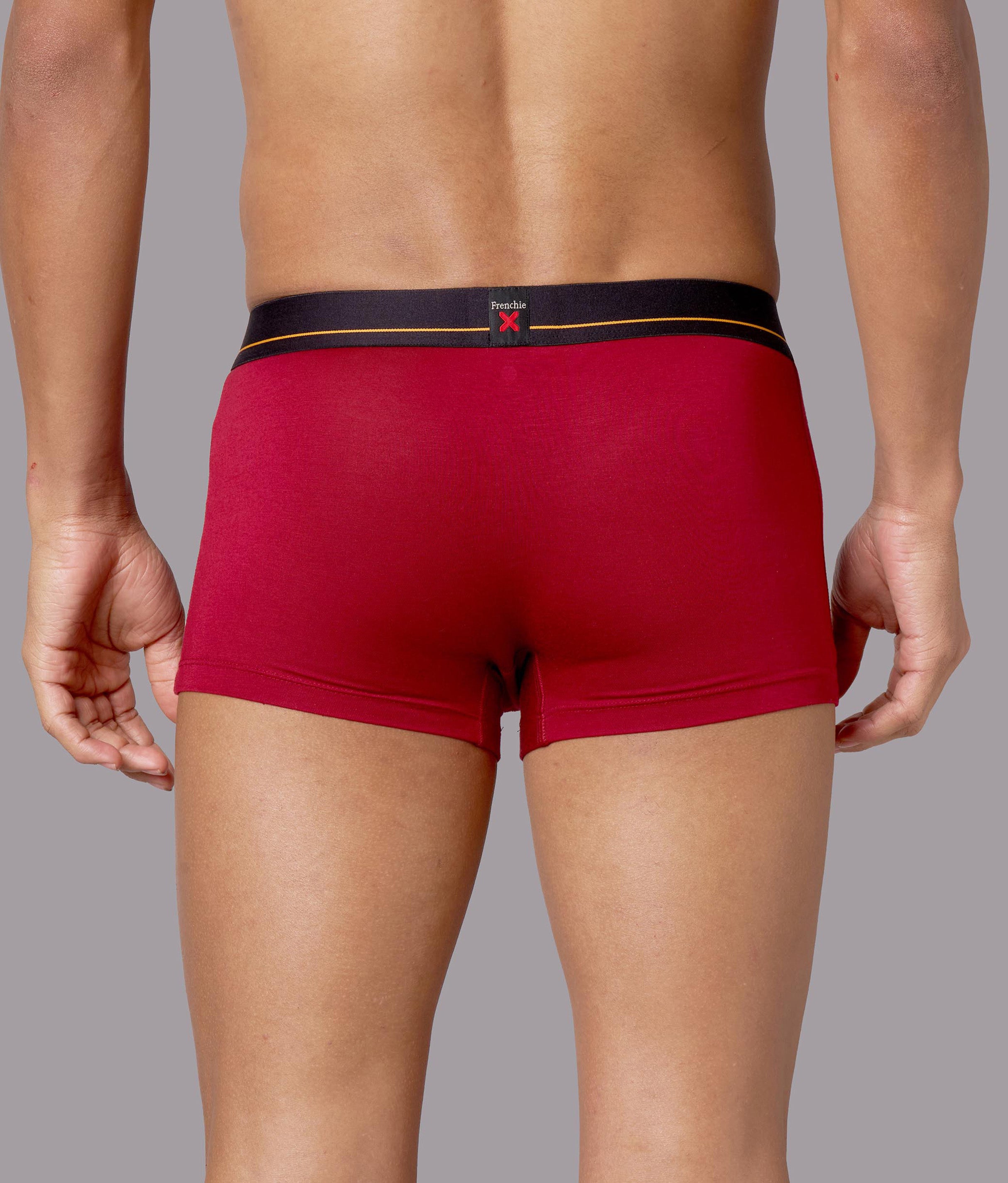 X-Drip Biking Red Micro Modal Trunks for Men