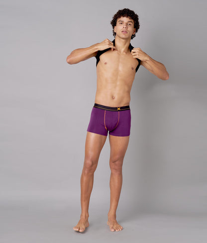 X-Drip Purple Heart Micro Modal Trunks for Men