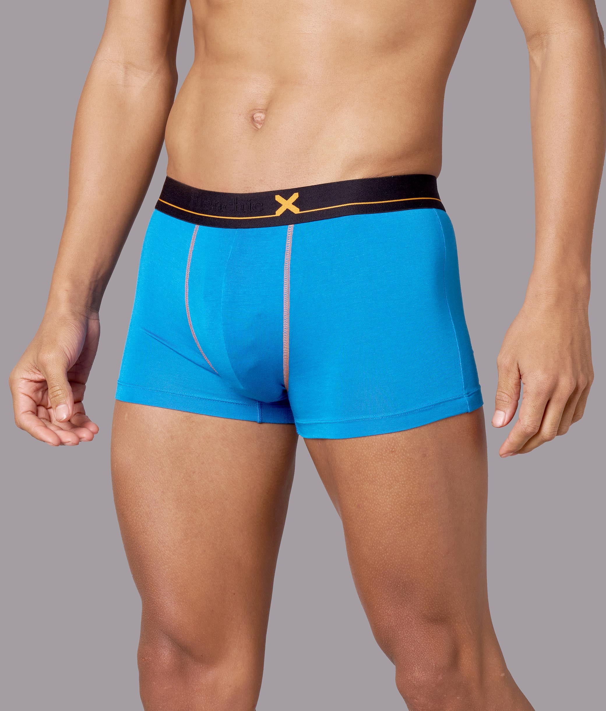 X-Drip Solid French Blue Micro Modal Trunks for Men