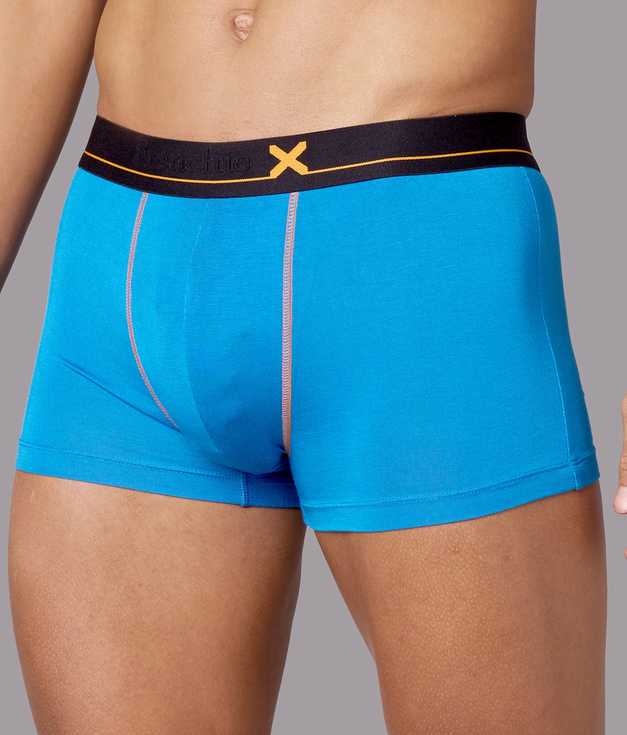 X-Drip Solid French Blue Micro Modal Trunks for Men