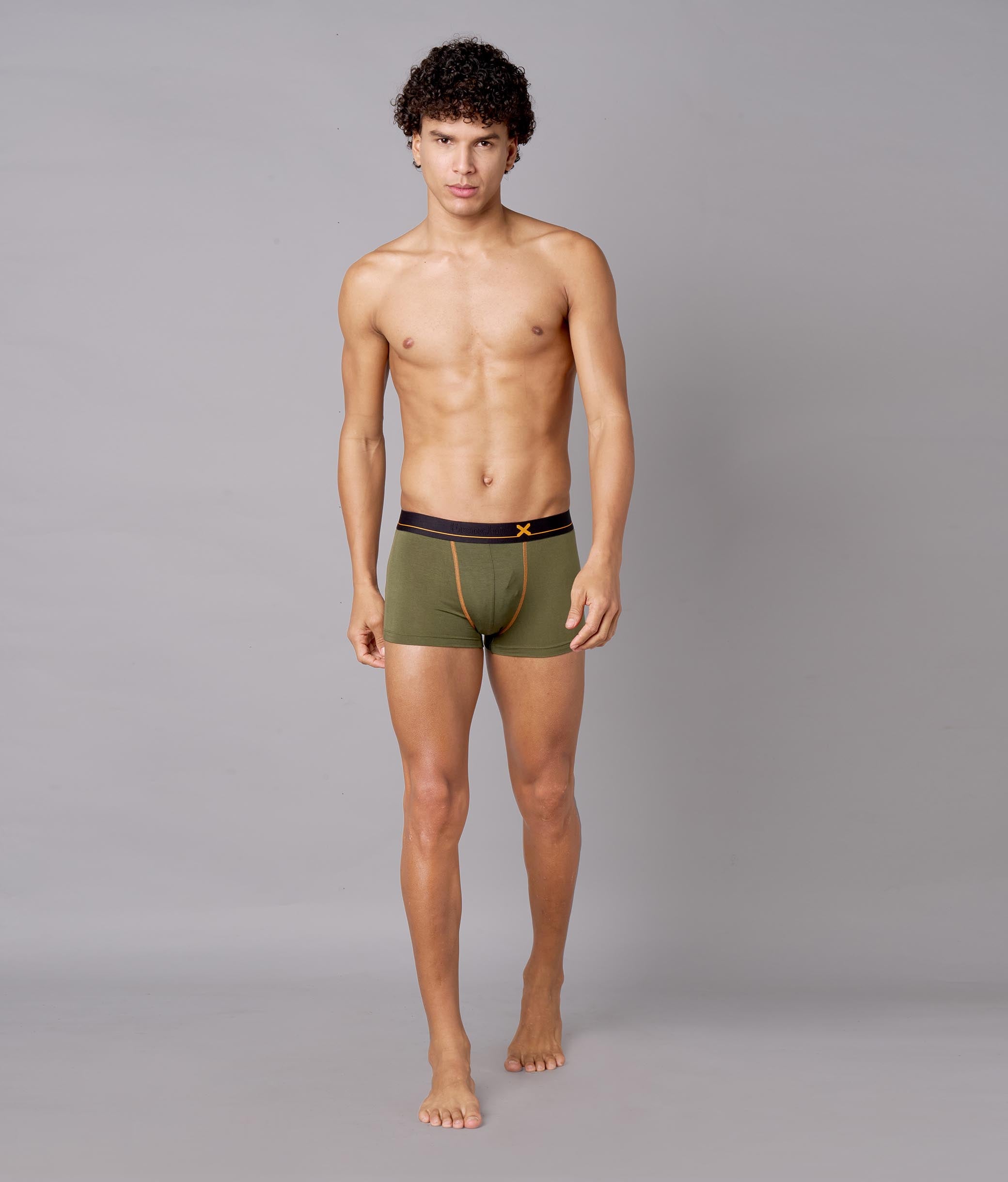 X-Drip Solid Beetle Olive Micro Modal Trunks for Men