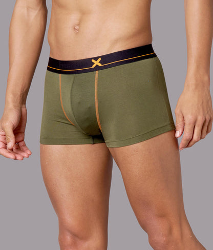 X-Drip Solid Beetle Olive Micro Modal Trunks for Men