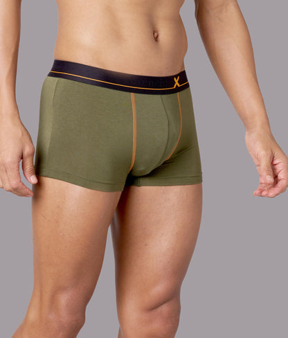 X-Drip Solid Beetle Olive Micro Modal Trunks for Men