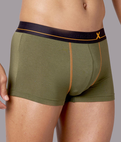 X-Drip Solid Beetle Olive Micro Modal Trunks for Men