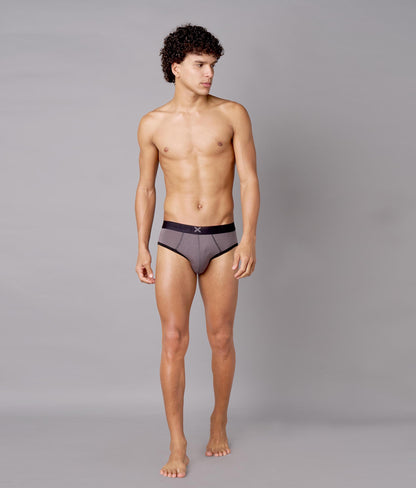 X-Hype Solid Castel Rock Grey Tencel Micro Modal Briefs