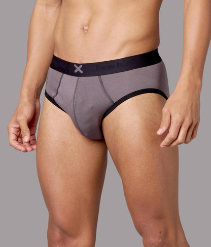 X-Hype Solid Castel Rock Grey Tencel Micro Modal Briefs