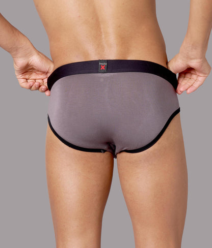 X-Hype Solid Castel Rock Grey Tencel Micro Modal Briefs