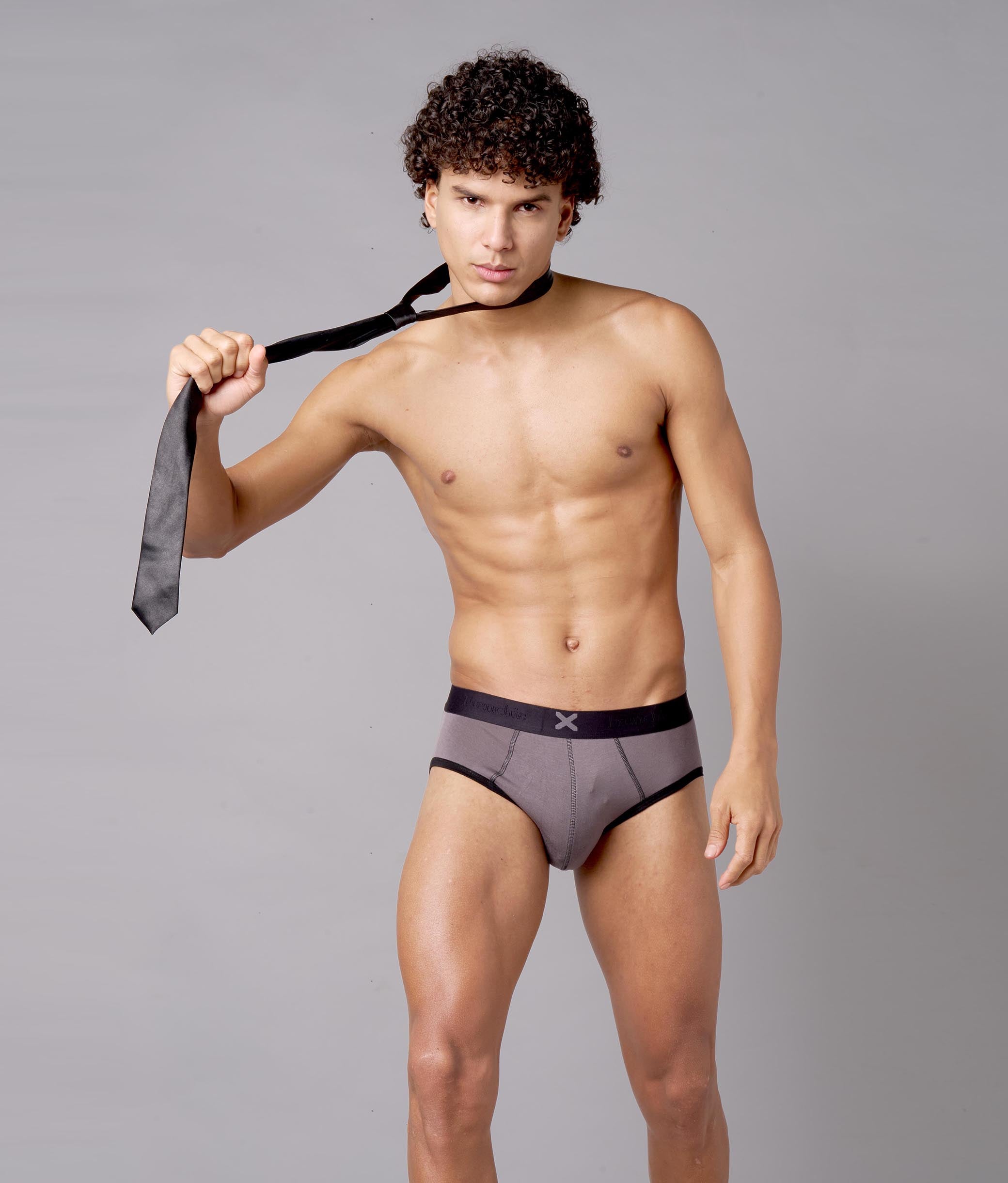 X-Hype Solid Castel Rock Grey Tencel Micro Modal Briefs