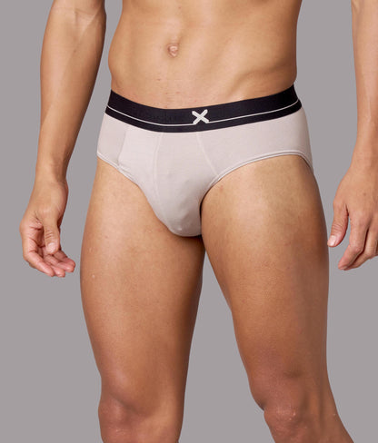 X-Lows Solid String Grey Micro Modal Briefs