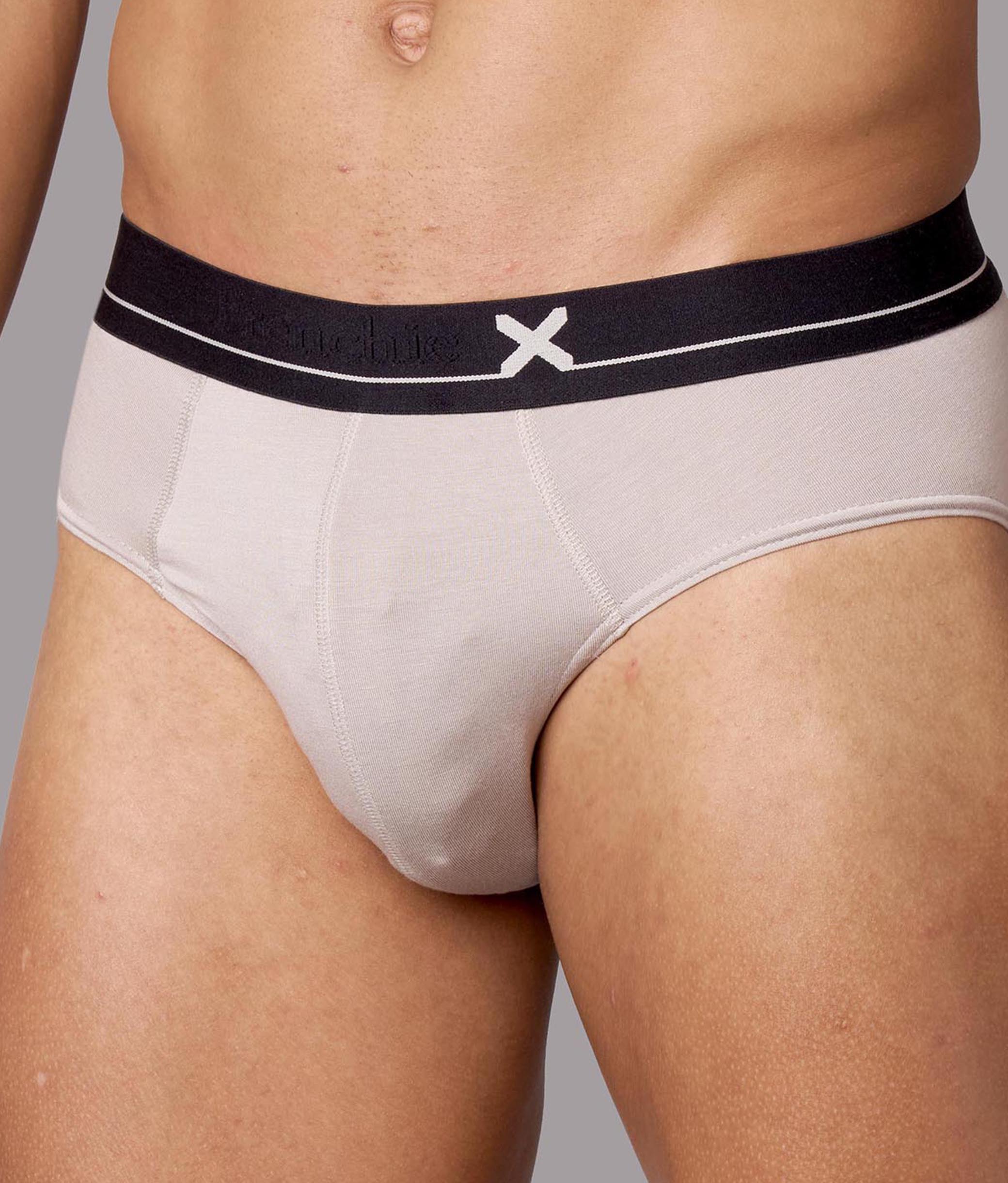 X-Lows Solid String Grey Micro Modal Briefs