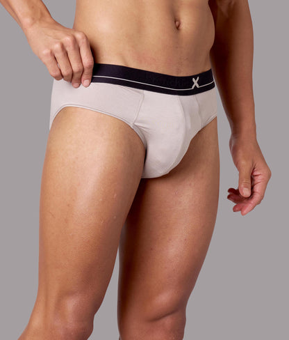 X-Lows Solid String Grey Micro Modal Briefs