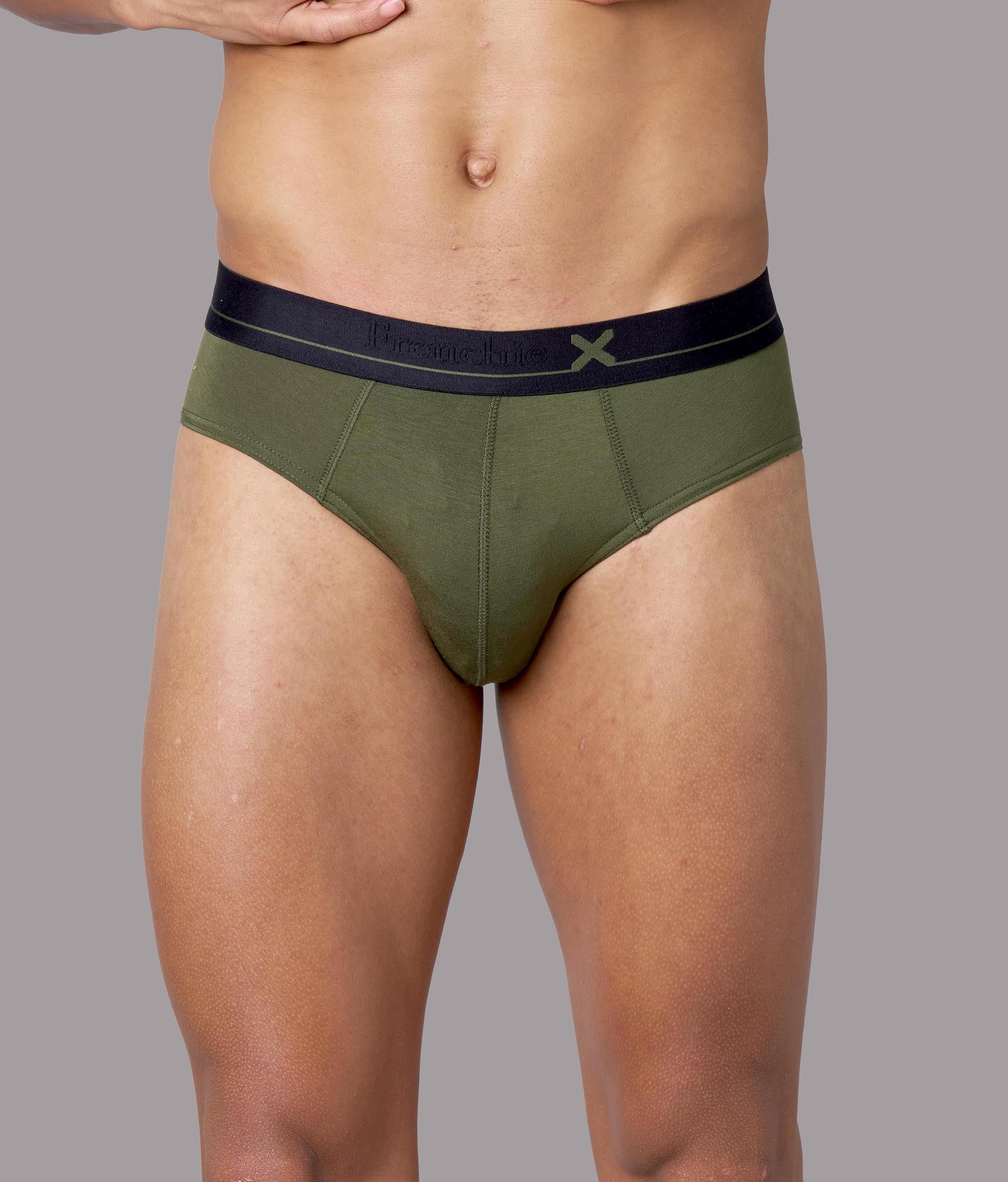 X-Lows Beetle Olive Micro Modal Briefs