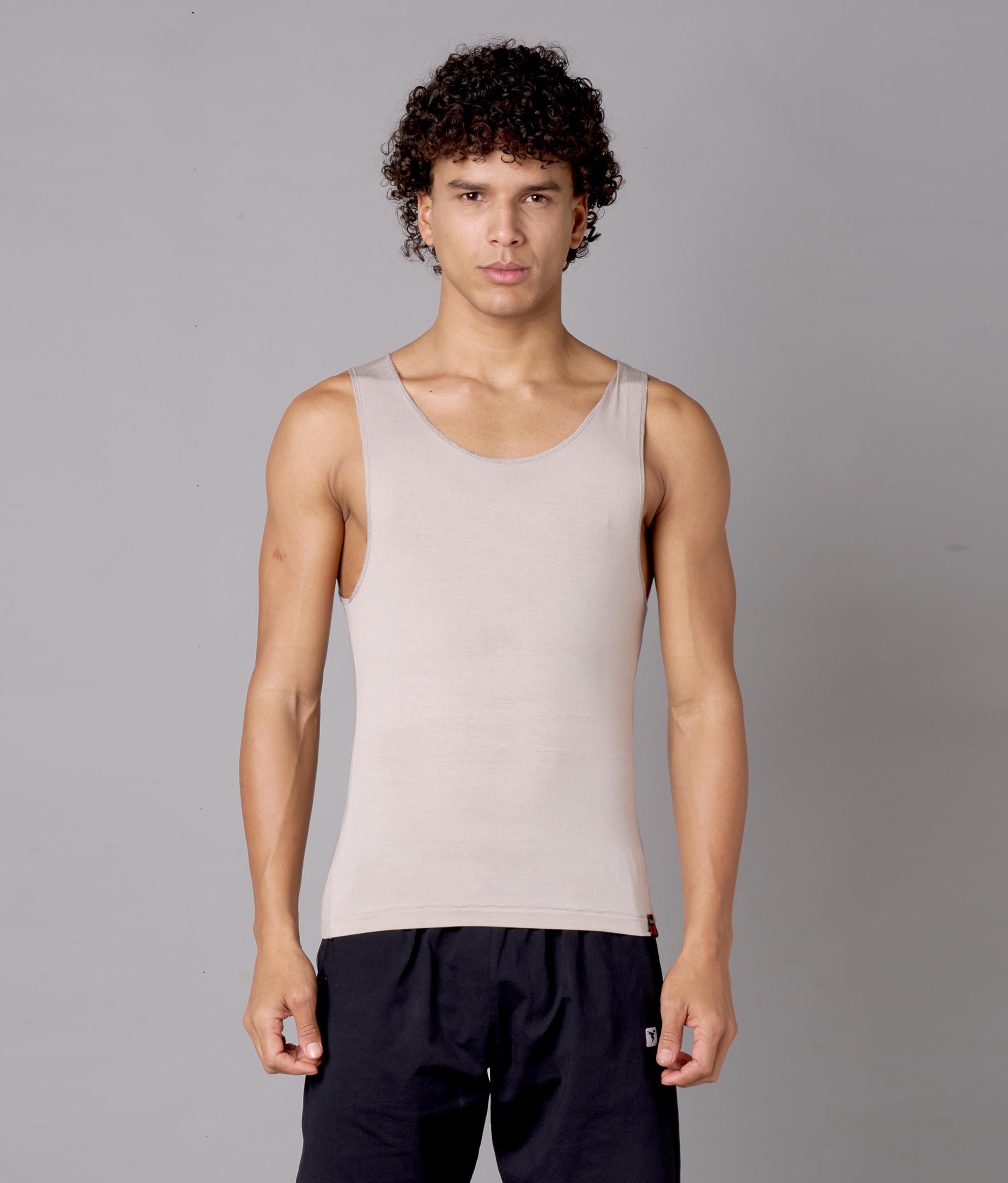 X-Snacc String Grey Micro Modal Vest for Men