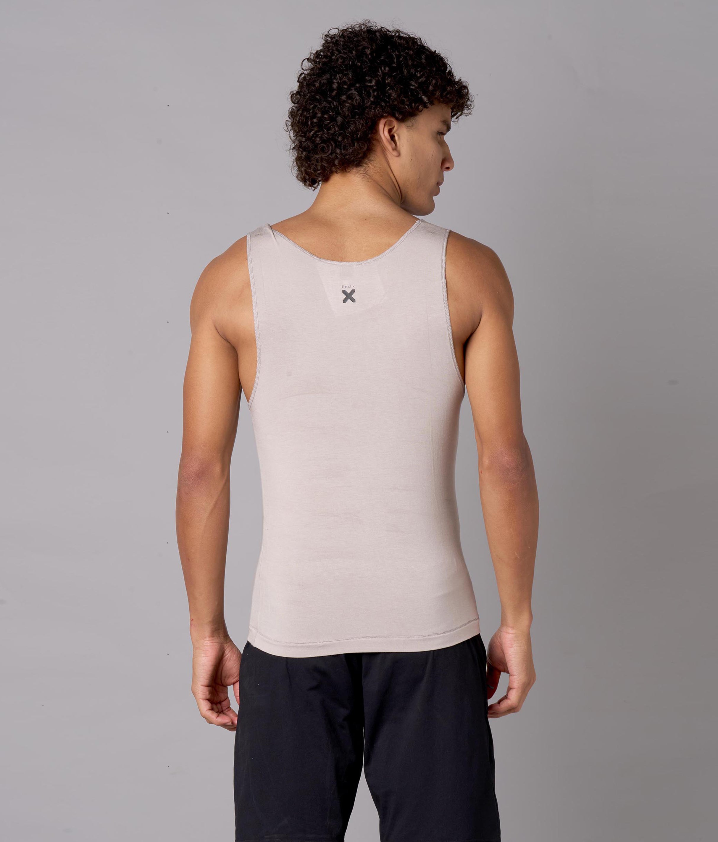 X-Snacc String Grey Micro Modal Vest for Men