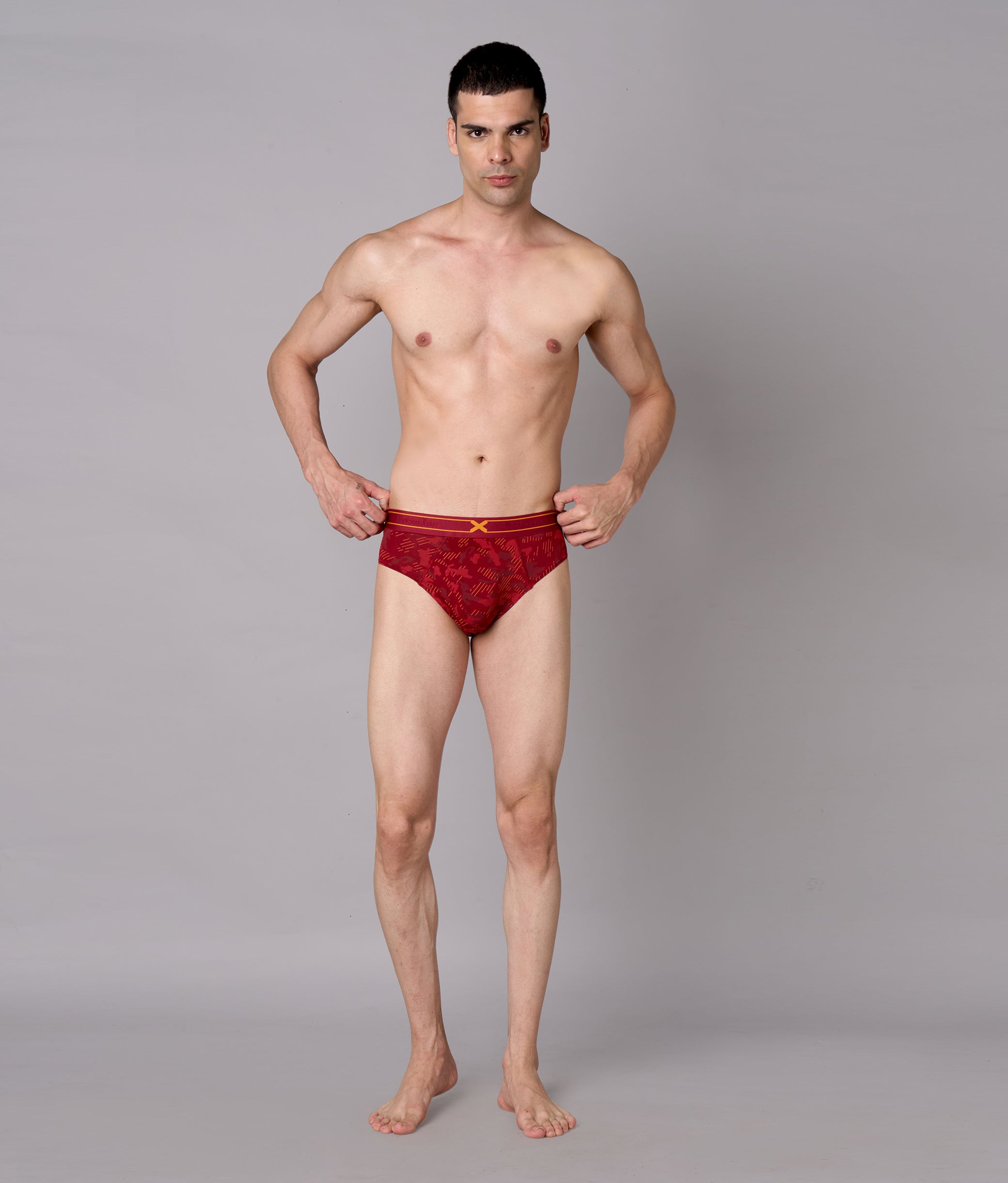 X-Rage Biking Red Camo Print Micro Modal Briefs