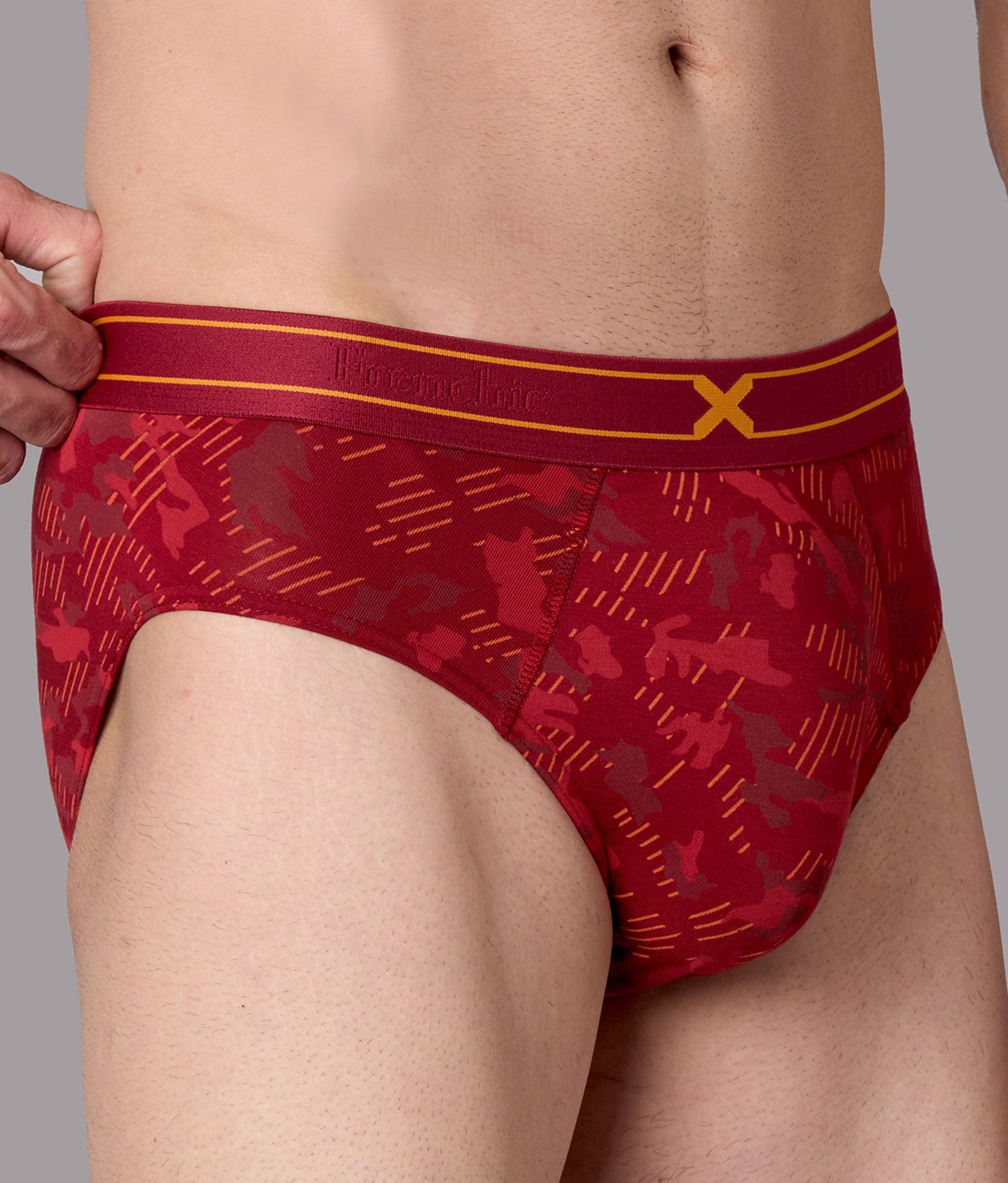 X-Rage Biking Red Camo Print Micro Modal Briefs