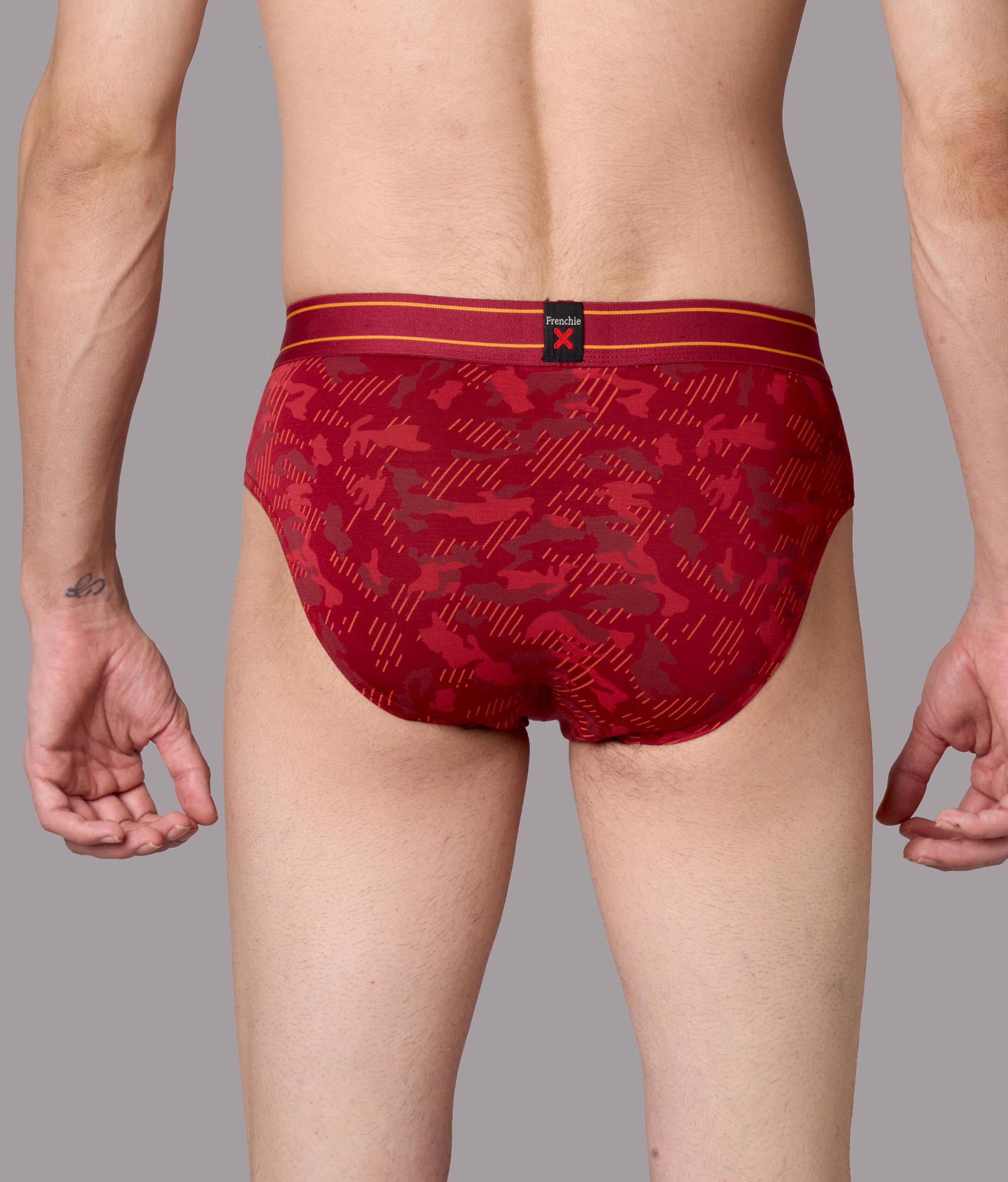 X-Rage Biking Red Camo Print Micro Modal Briefs