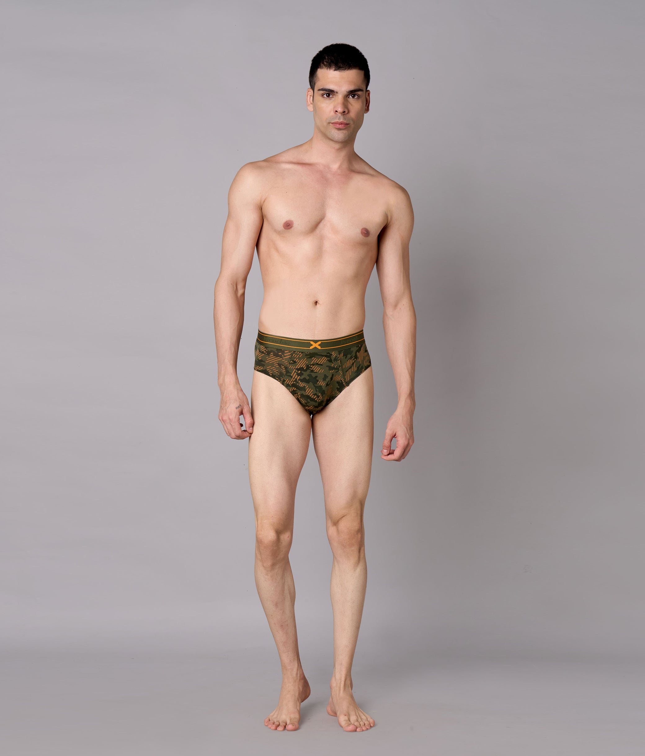 X-Rage Beetle Olive Camo Print Micro Modal Briefs