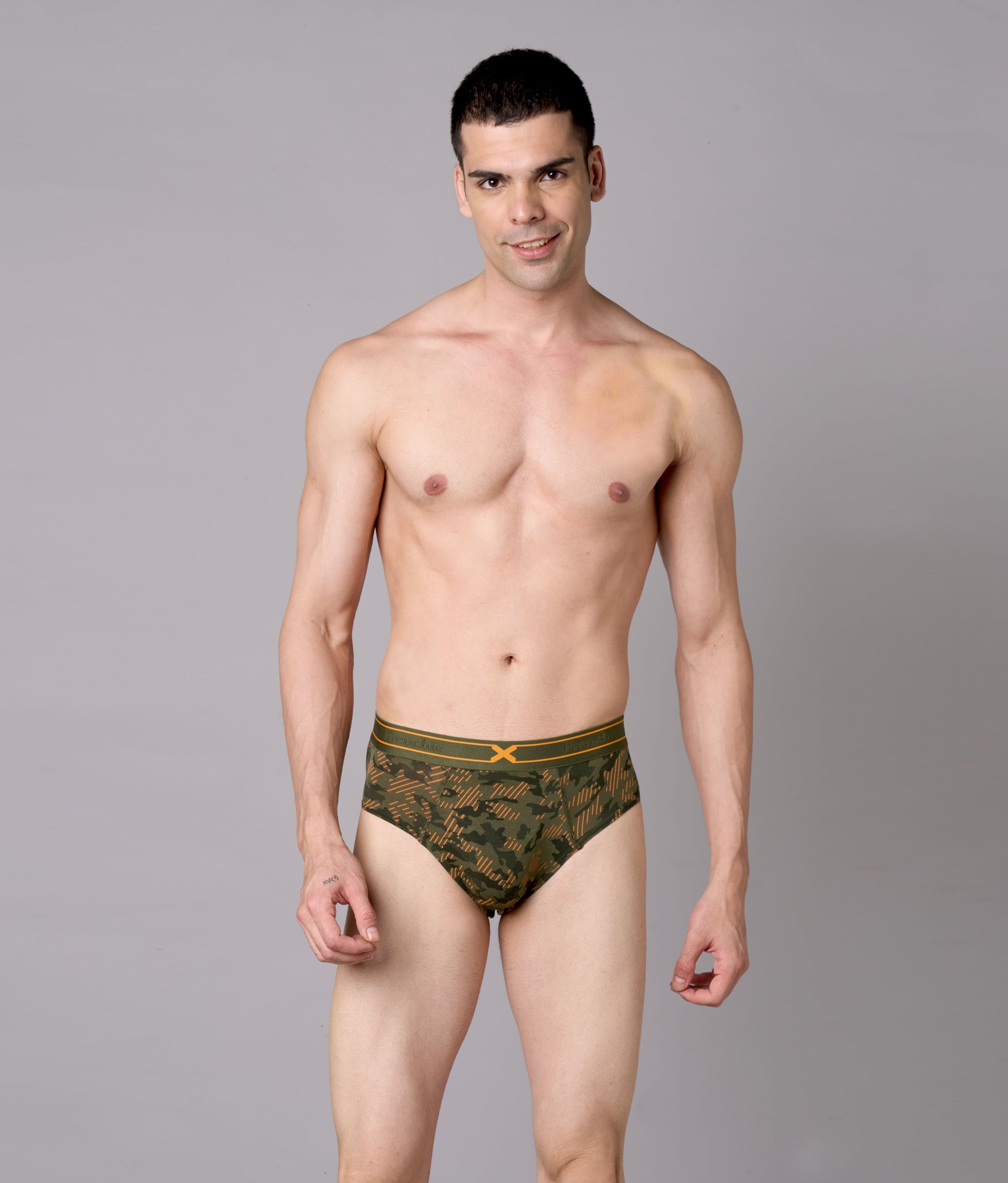 X-Rage Beetle Olive Camo Print Micro Modal Briefs