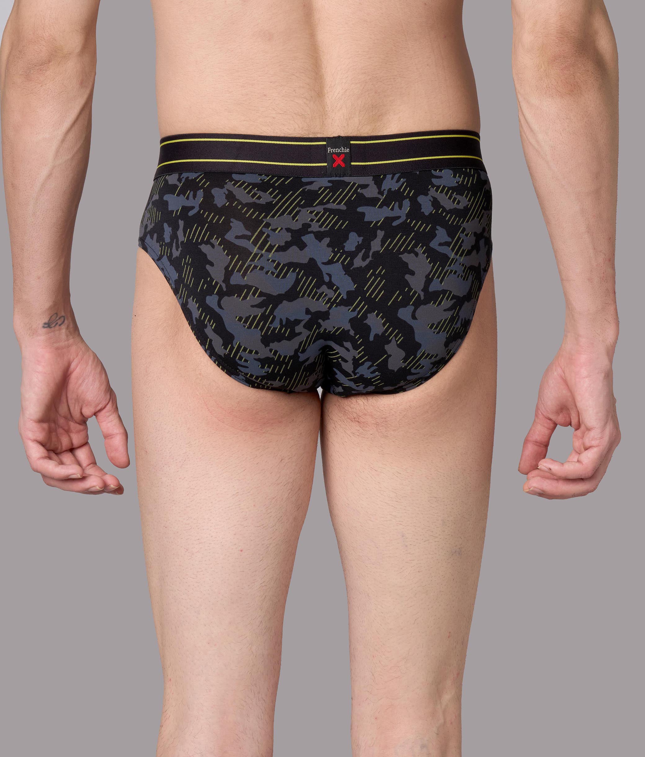 X-Rage Black Camo Print Micro Modal Briefs