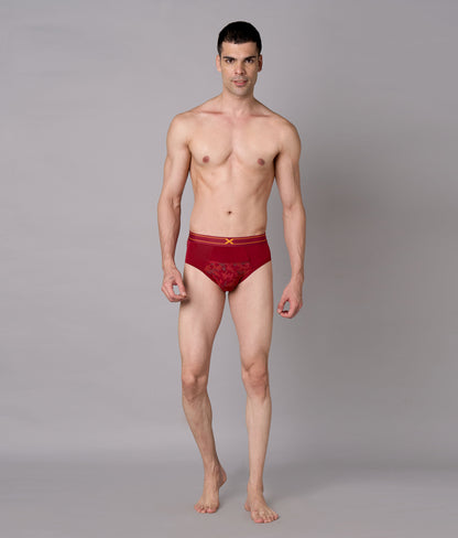 X-Sin Biking Red Air Soft Micro Modal Briefs